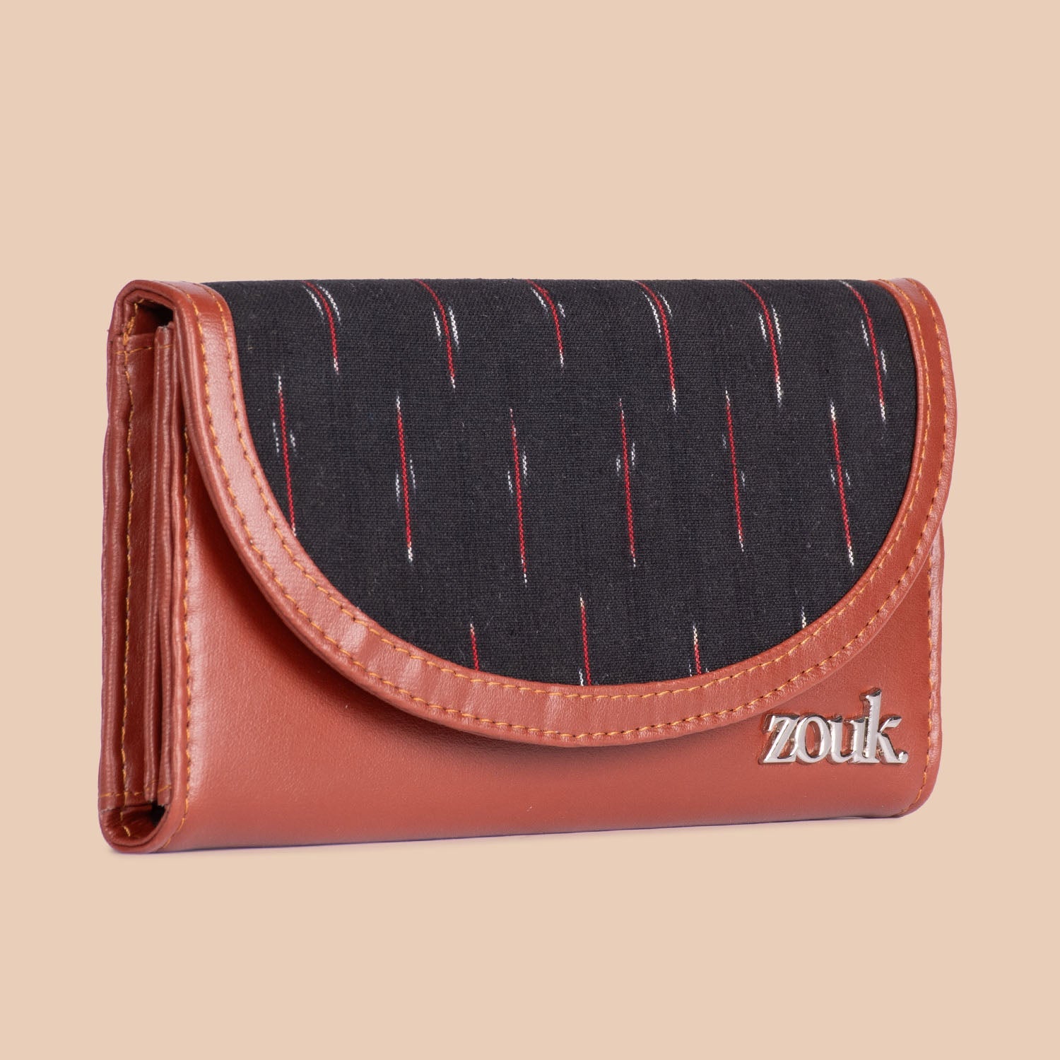 ZIP-Ikat GreRed Kyra Flap Wallet