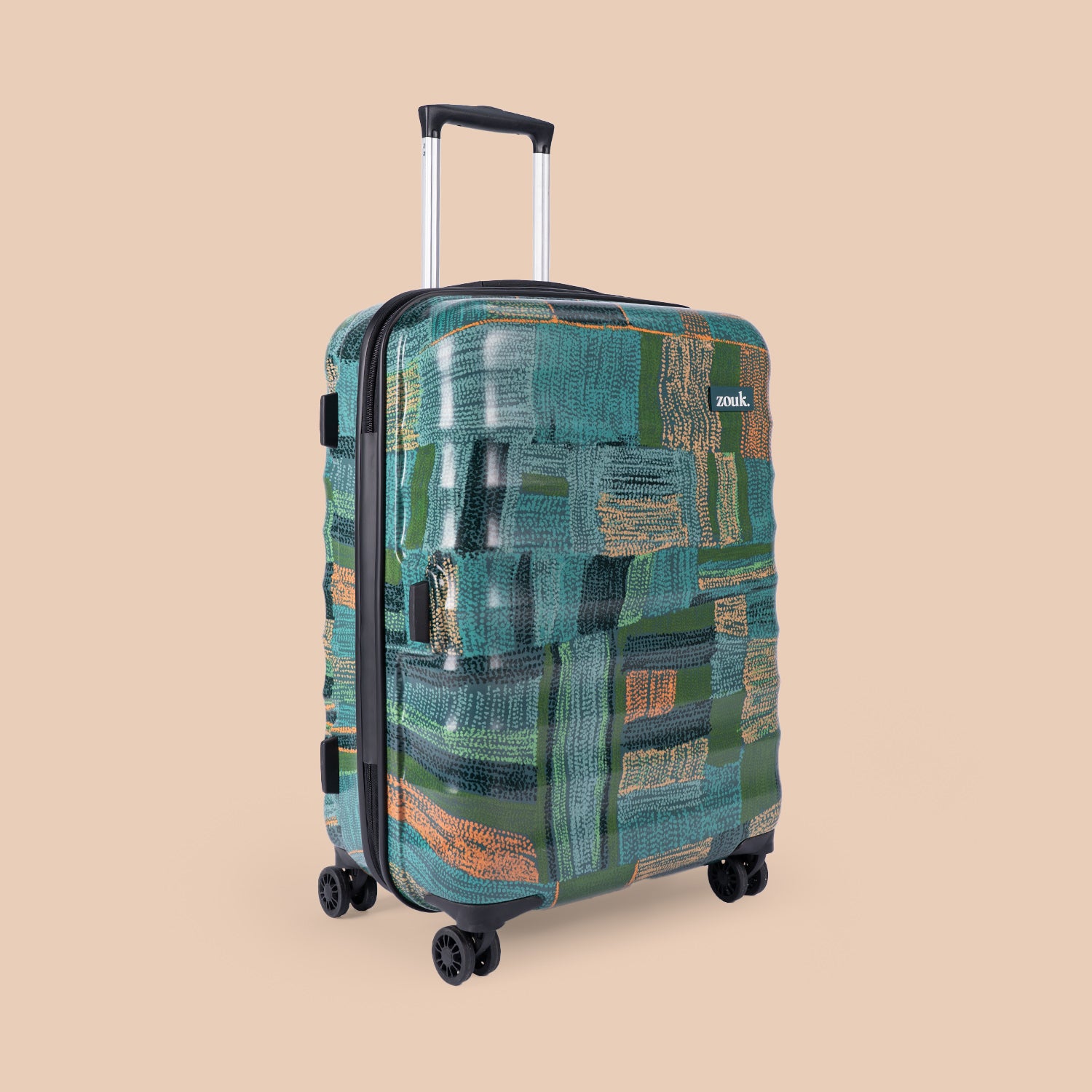 Amorah Trolley Bag Indus Lattice Green