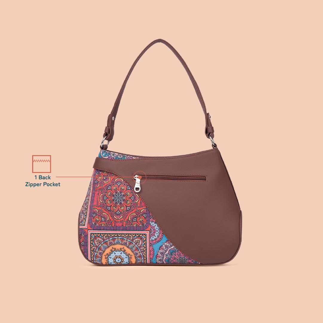 Ira Handbag - Multicolor Mandala Print