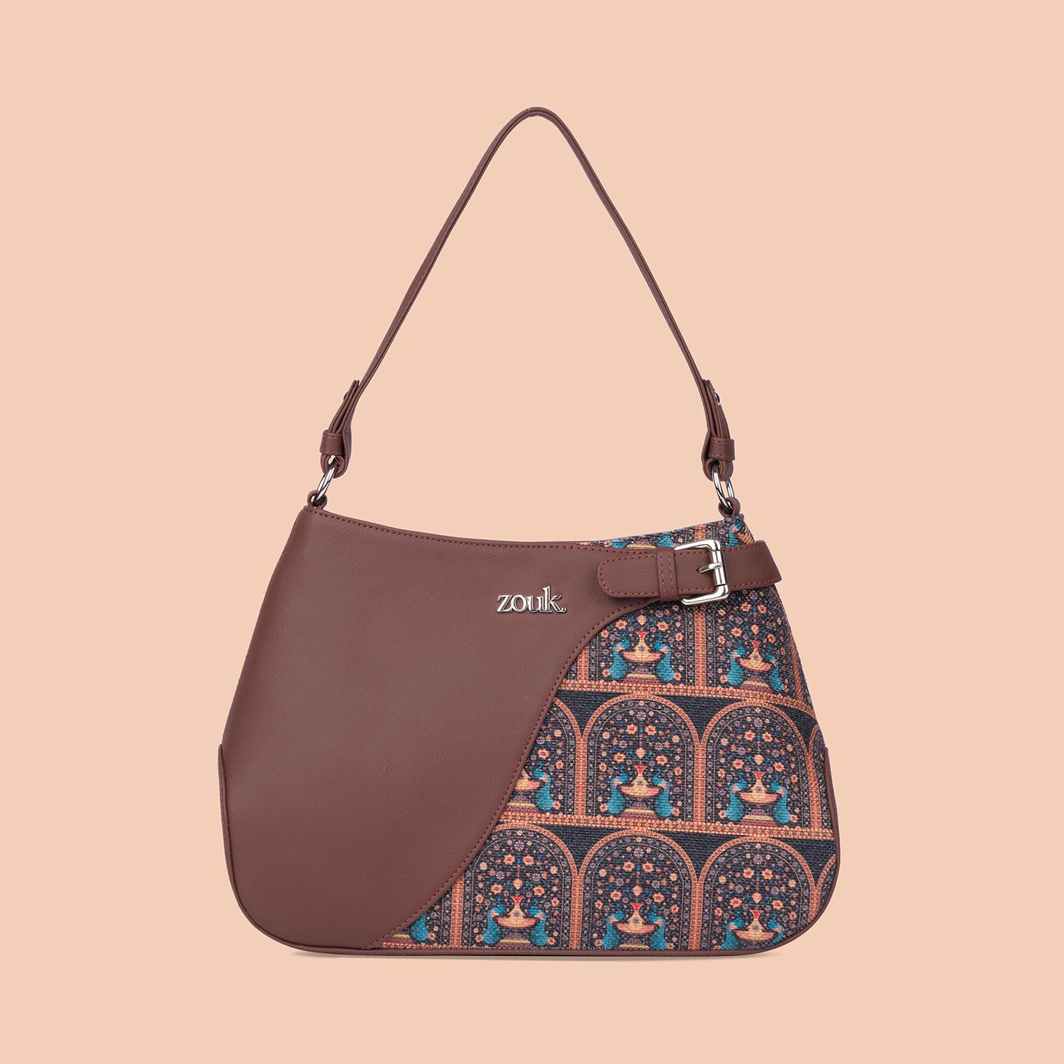 Ira Handbag - Royal Indian Peacock Motif