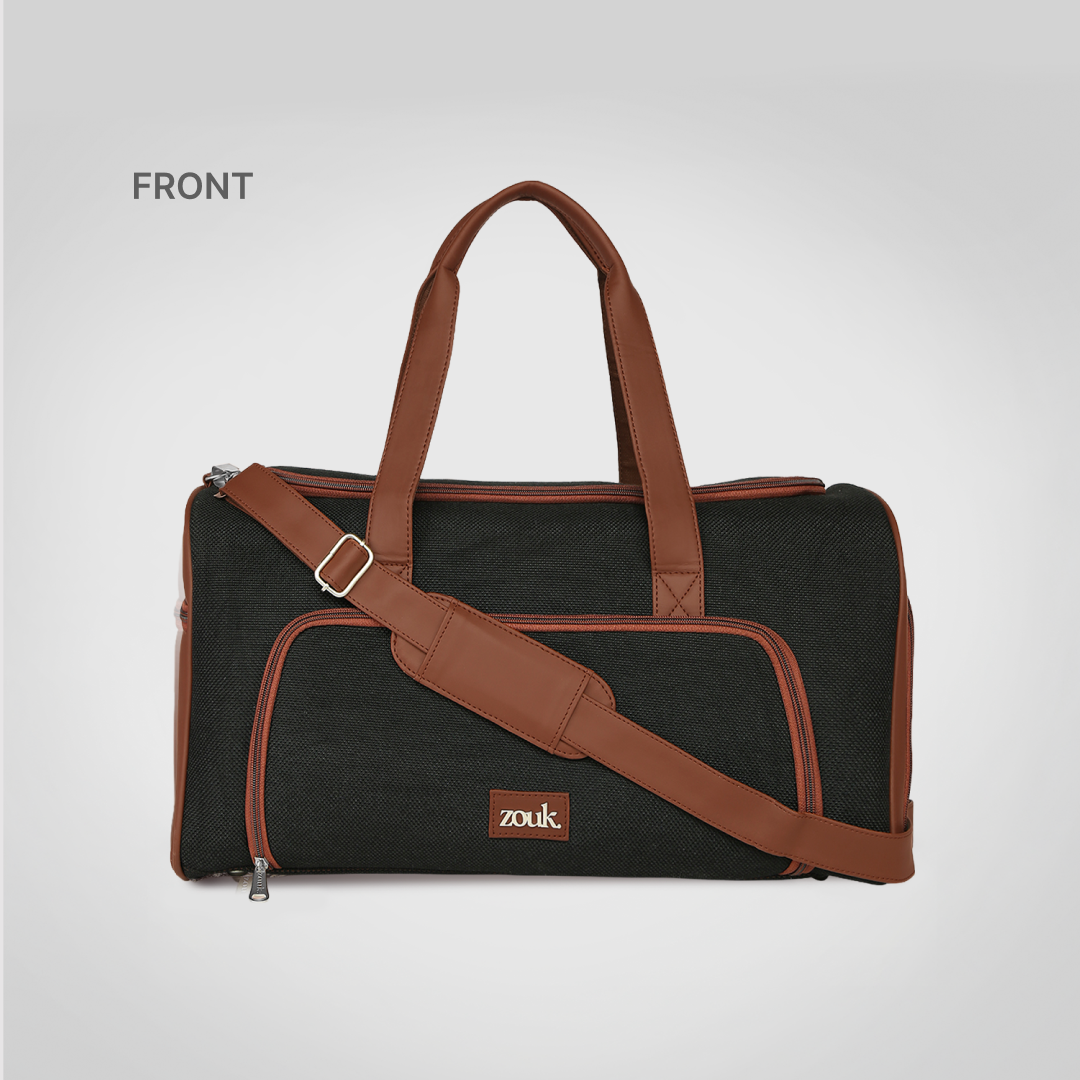 Jet Black Men's Weekender Duffel Bag