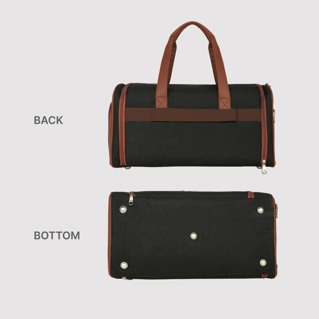 Jet Black Weekender Duffle Bag