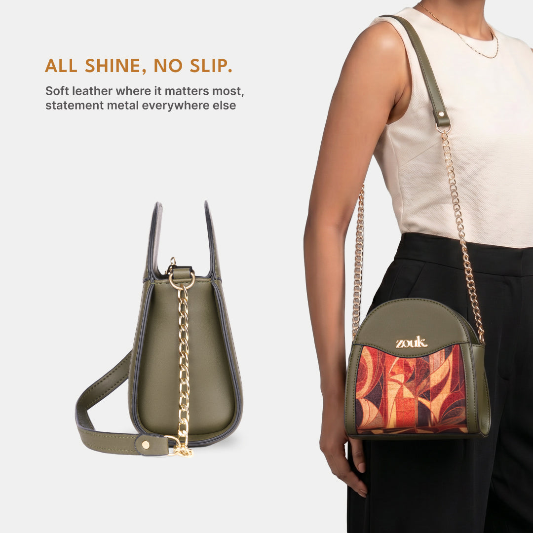 Auric Mehr Potli Bag (Olive)