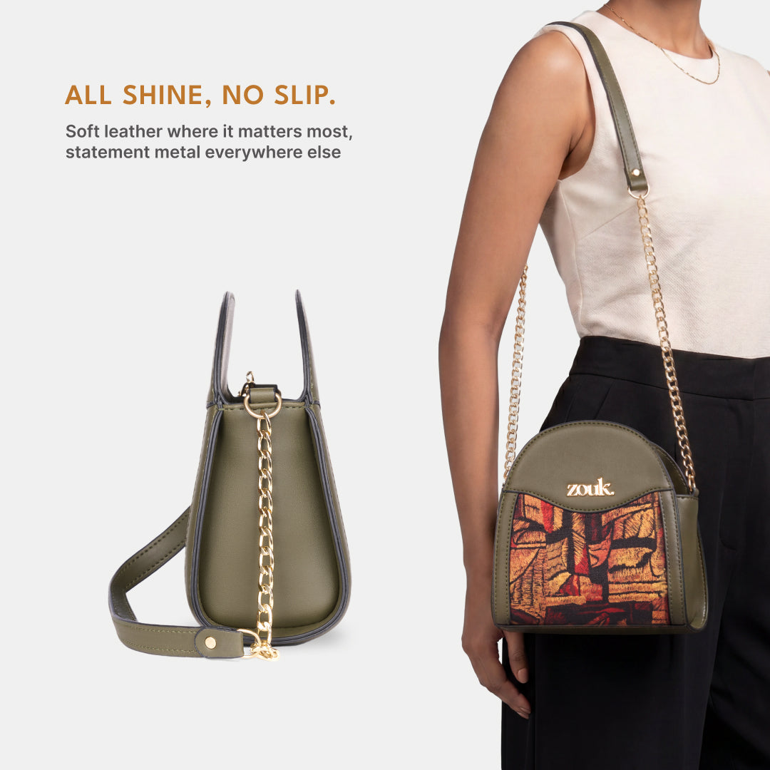 Midas Mehr Potli Bag (Olive)