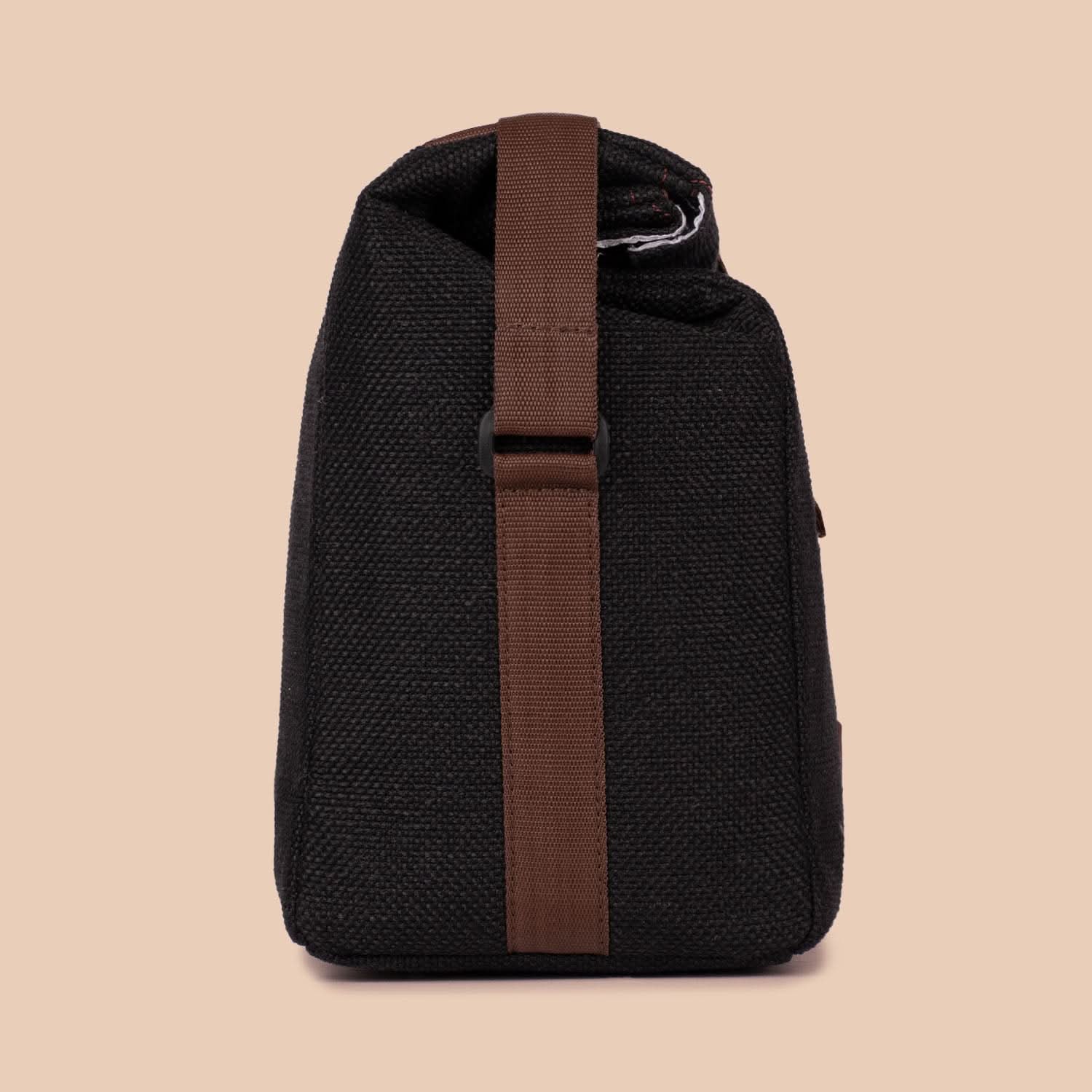 Jet Black Roll Up Lunch Bag
