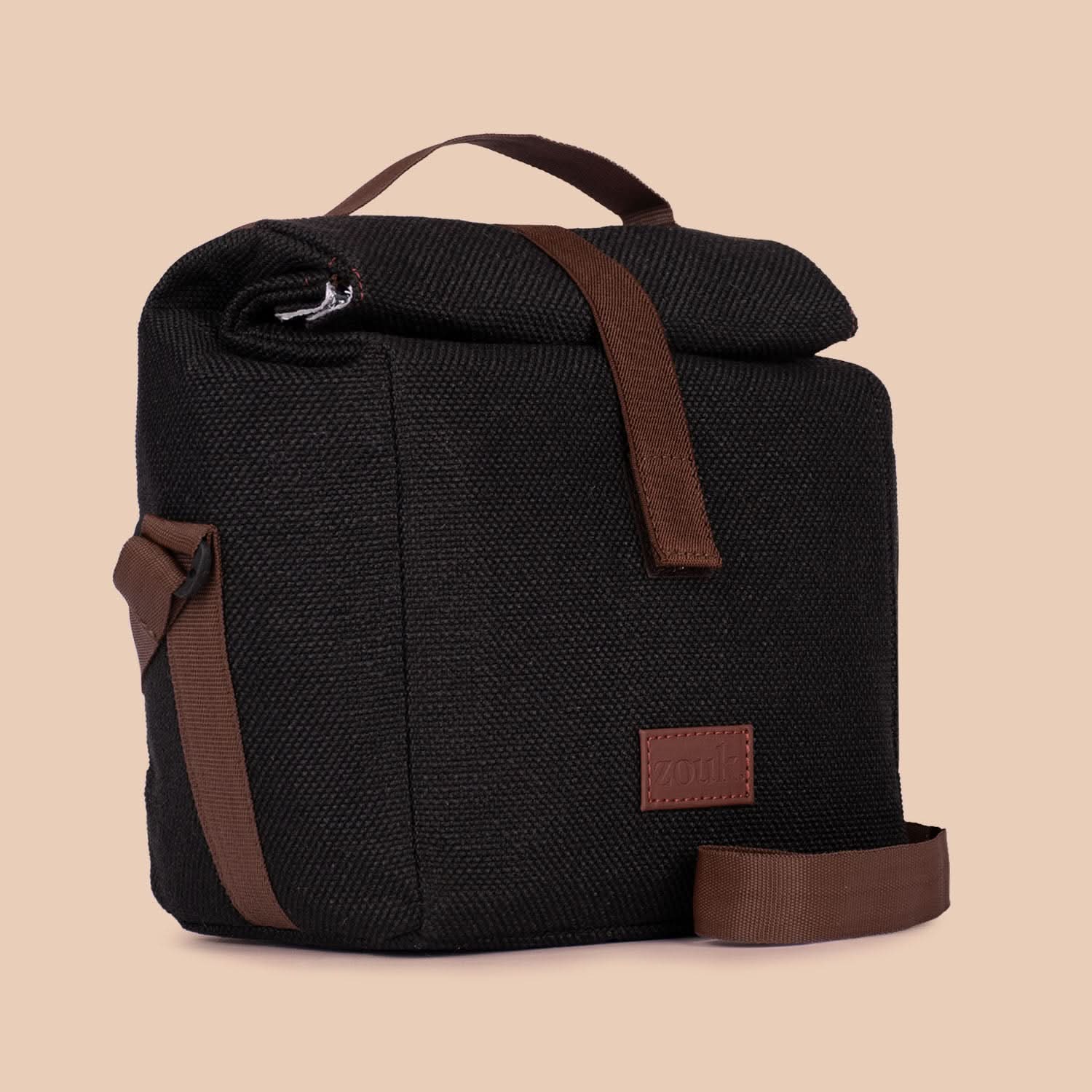 Jet Black Roll Up Lunch Bag