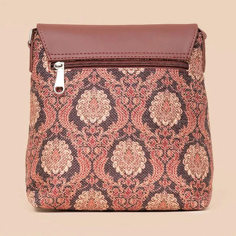 Jodhpur Damask - Office Tote Bag & Flap Sling Bag Combo