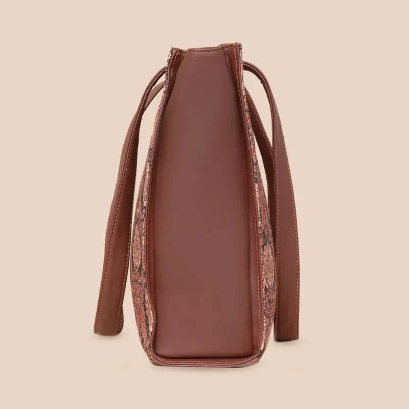 Jodhpur Damask - Office Tote Bag & Flap Sling Bag Combo