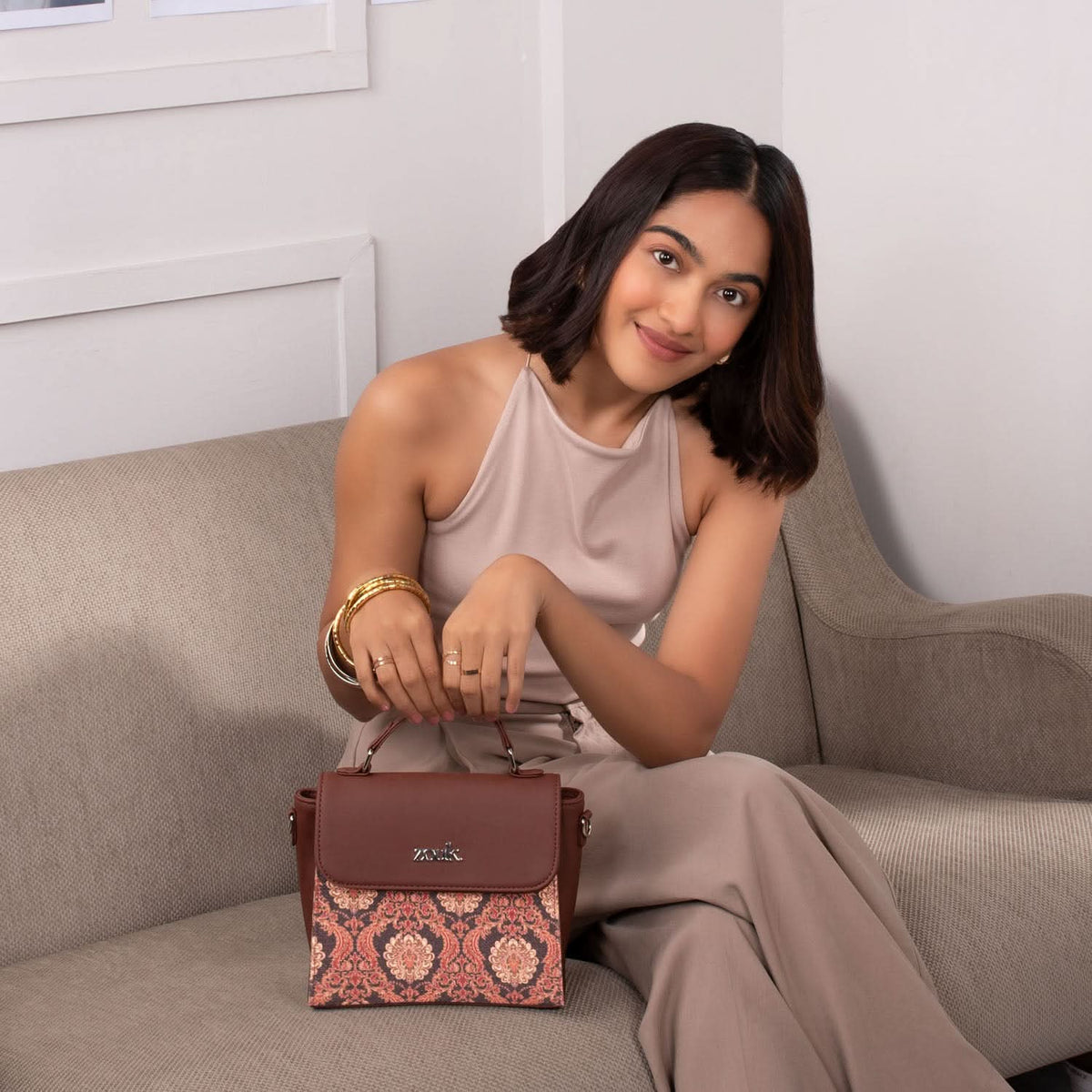 Jodhpur Damask Statement Sling Bag