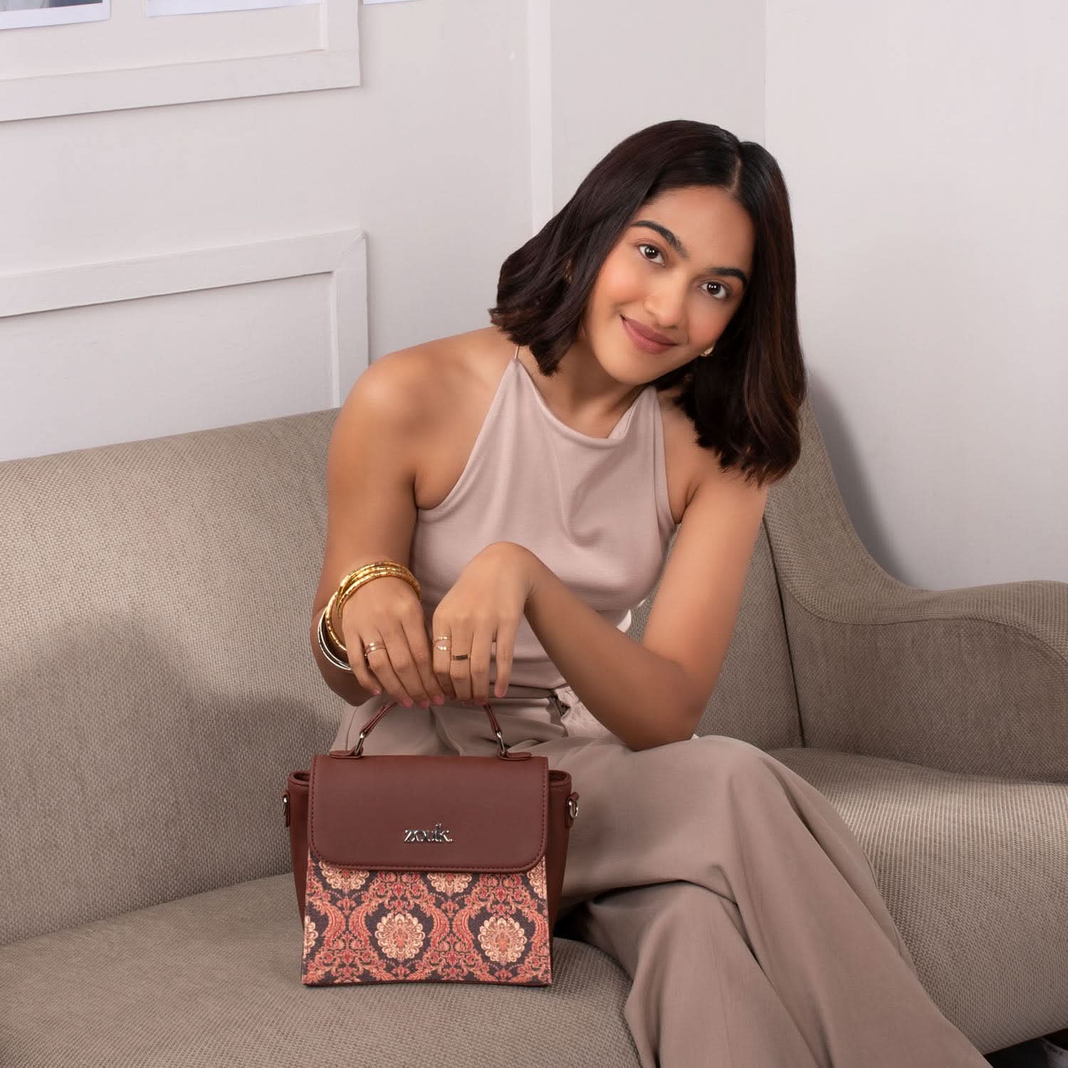 Jodhpur Damask Statement Sling Bag