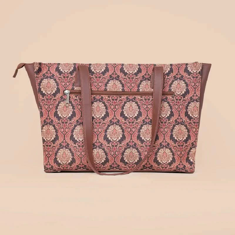 Jodhpur Damask - Office Tote Bag & Flap Sling Bag Combo