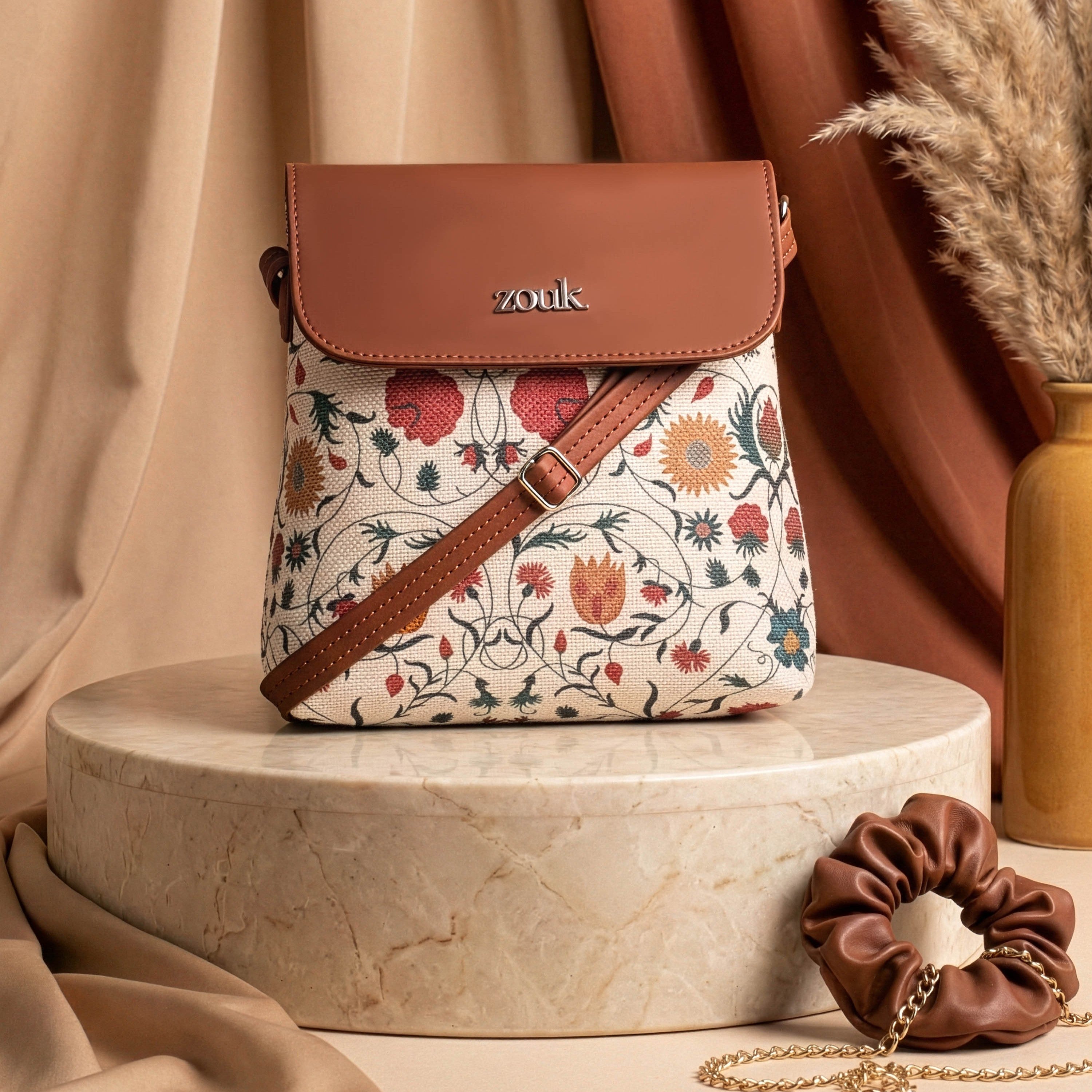 Junagarh Florals Flap Sling Bag