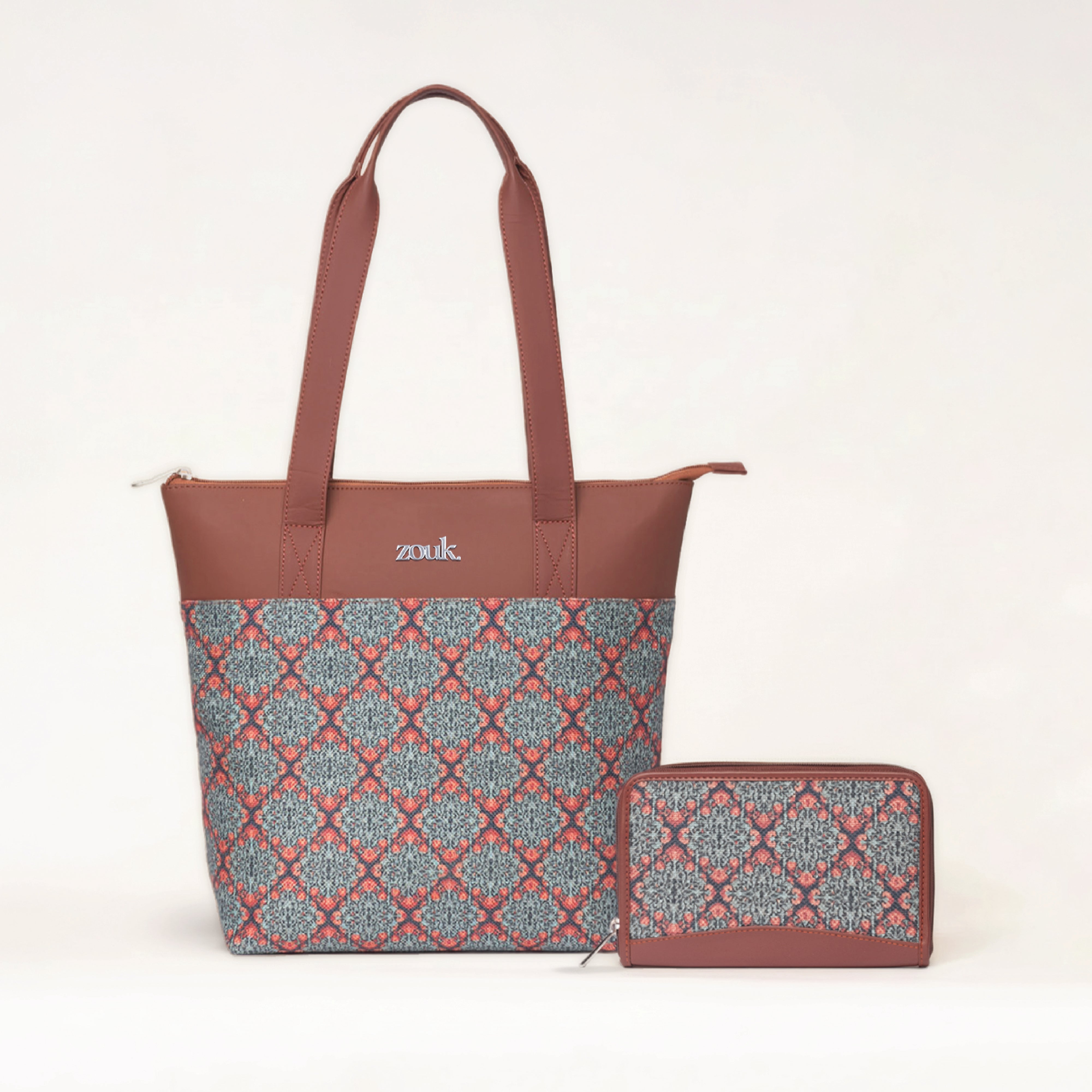 Kolkata Nouveau Everyday Tote Bag & Chain Wallet Combo