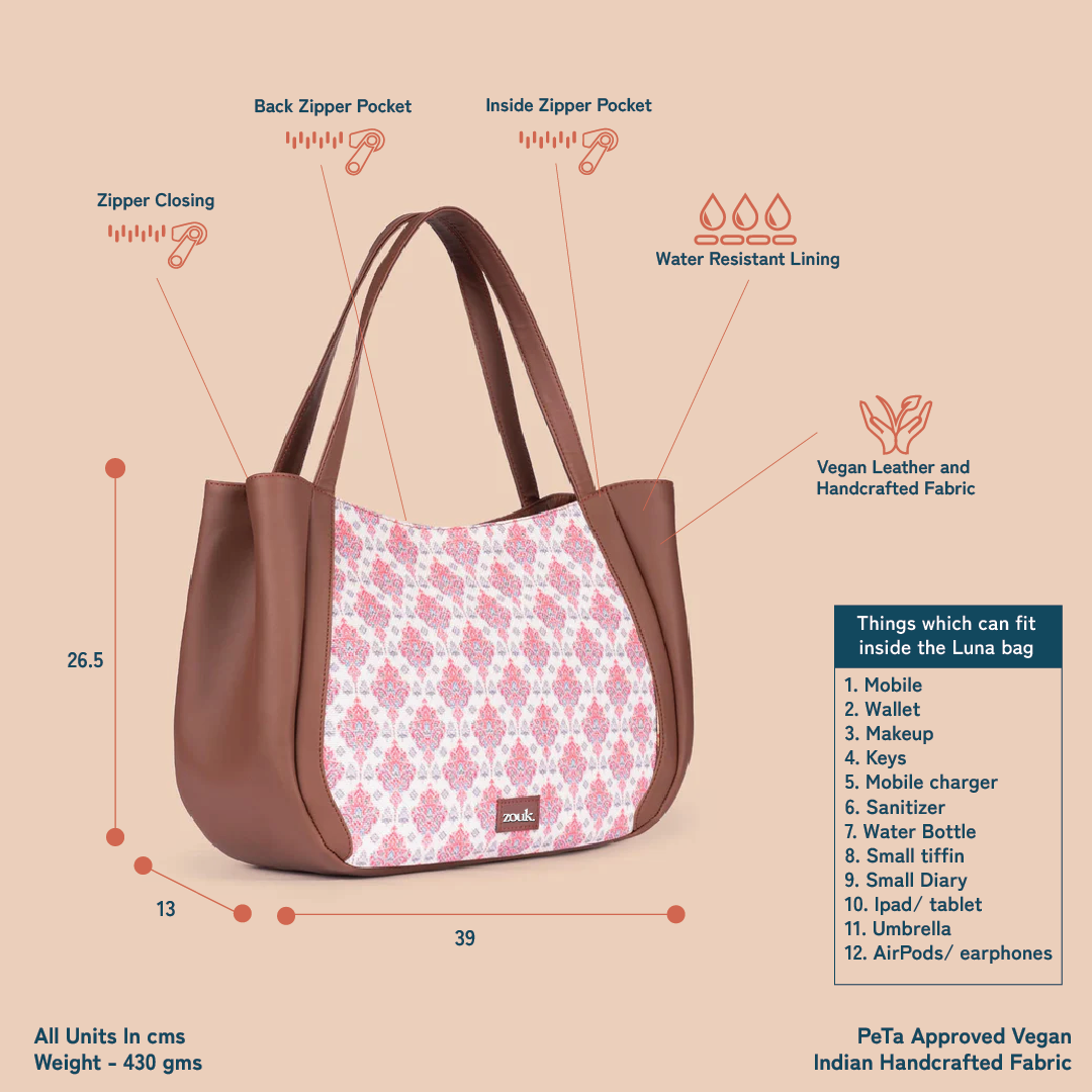 Kashmiri Tulips Luna Handbag
