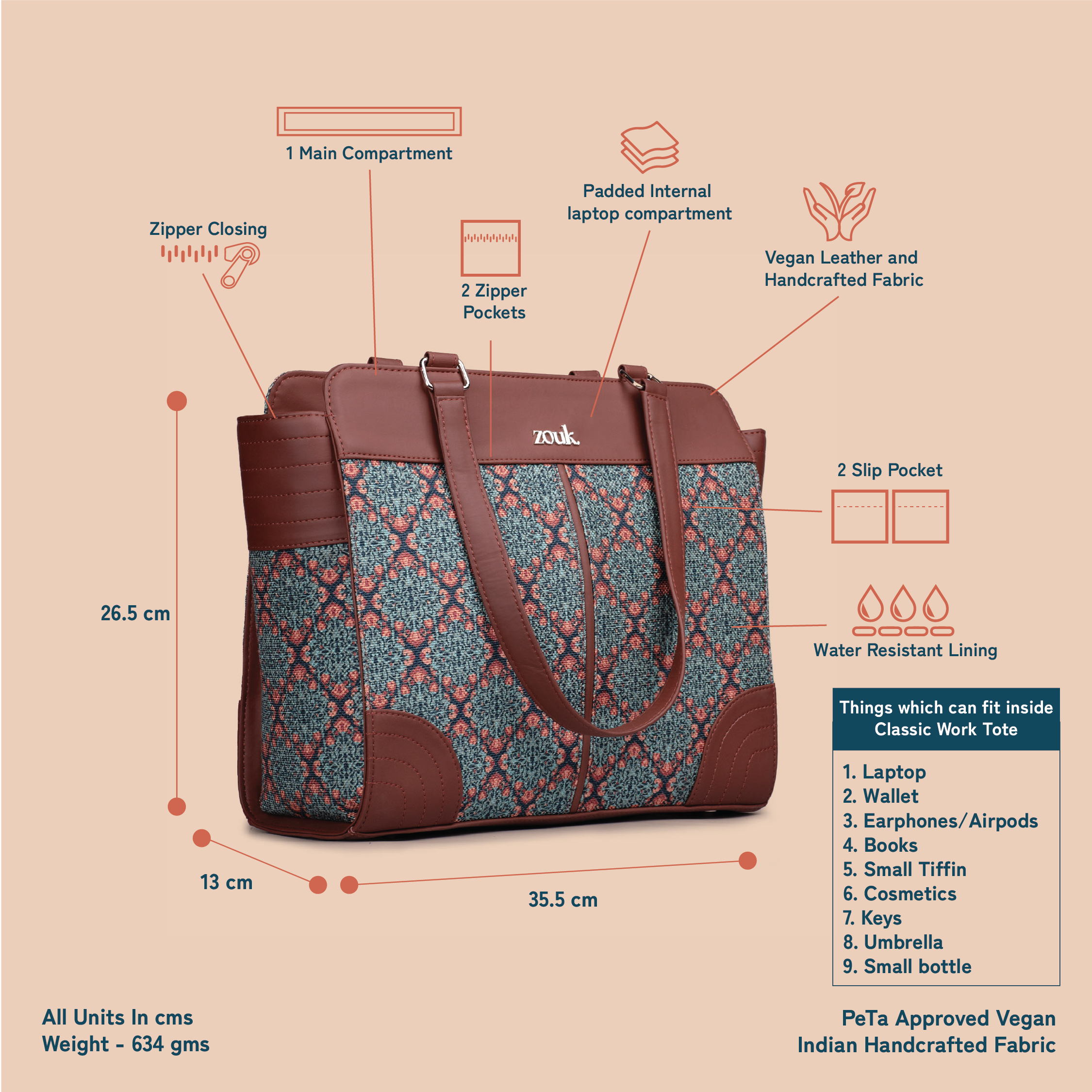 Kolkata Nouveau Classic Work Tote