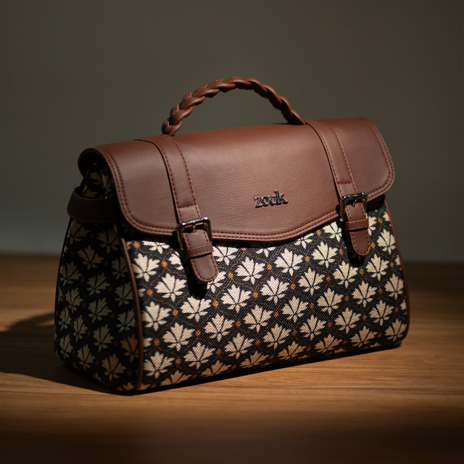 ZIP-Konkona Heritage Satchel Bag - Bidri Kaiser