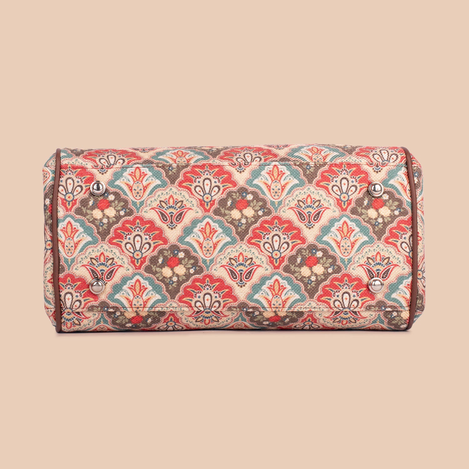 Konkona Heritage Satchel Bag - Mughal Art Multicolor