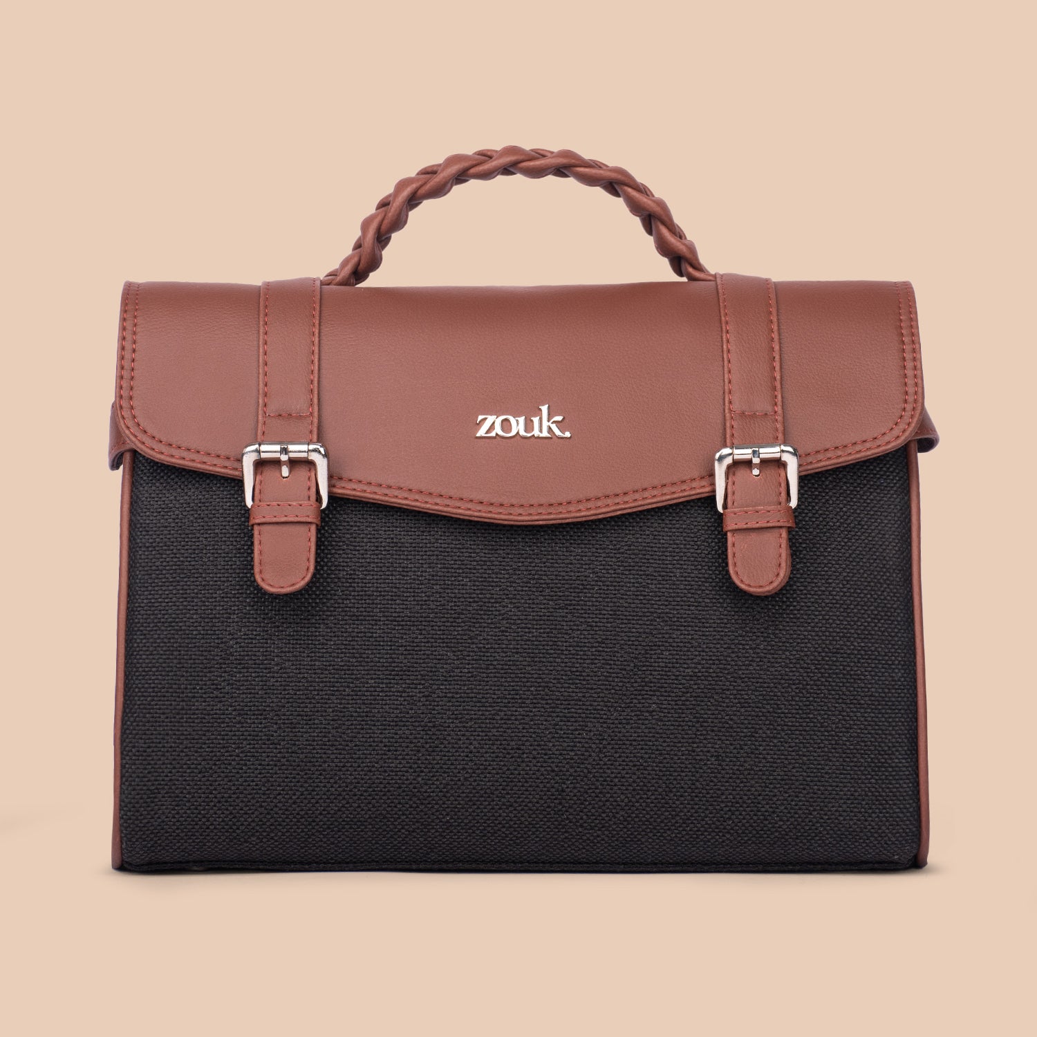 Konkona Heritage Satchel Bag - Jet Black