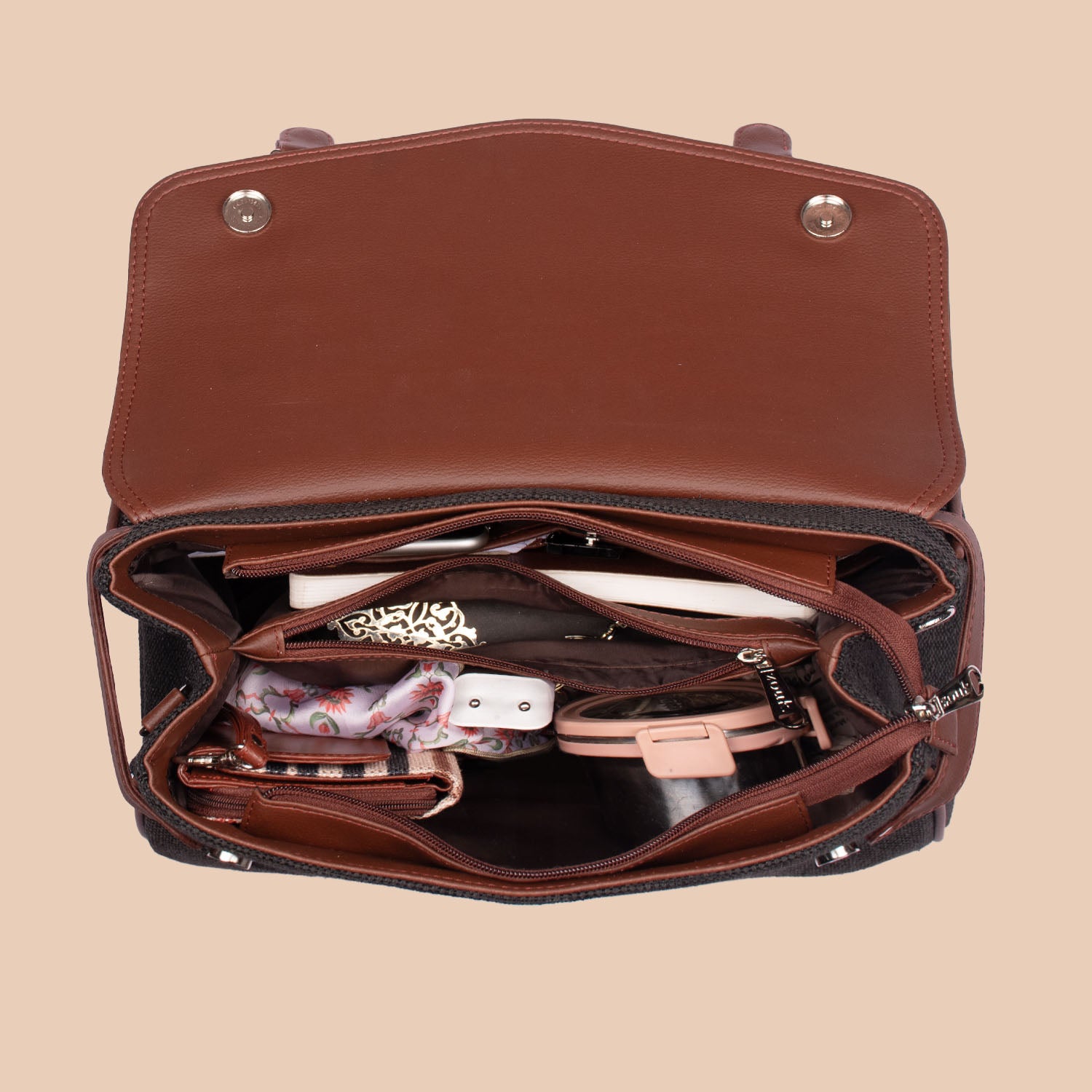 Konkona Heritage Satchel Bag - Jet Black