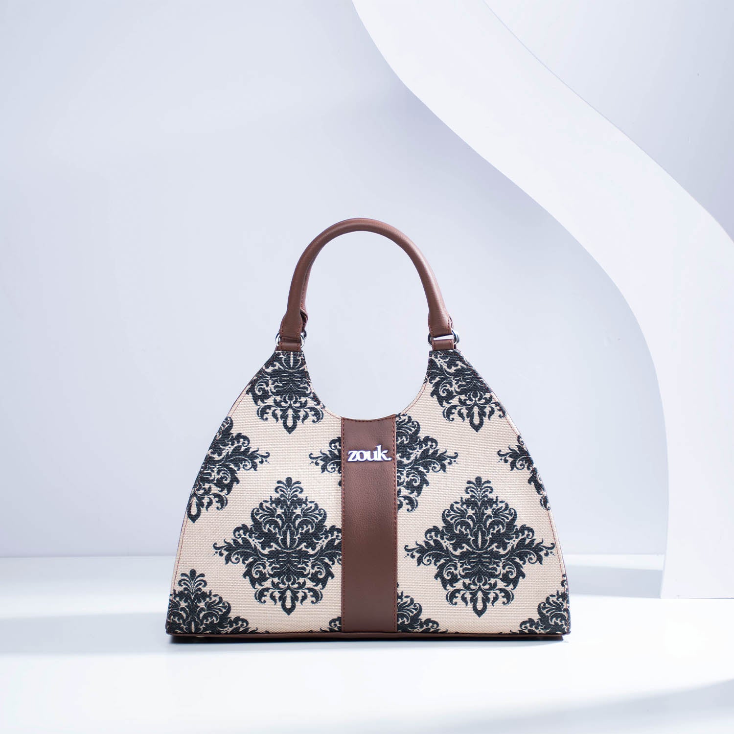 Konkona Statement Satchel Bag - Mughal Motif