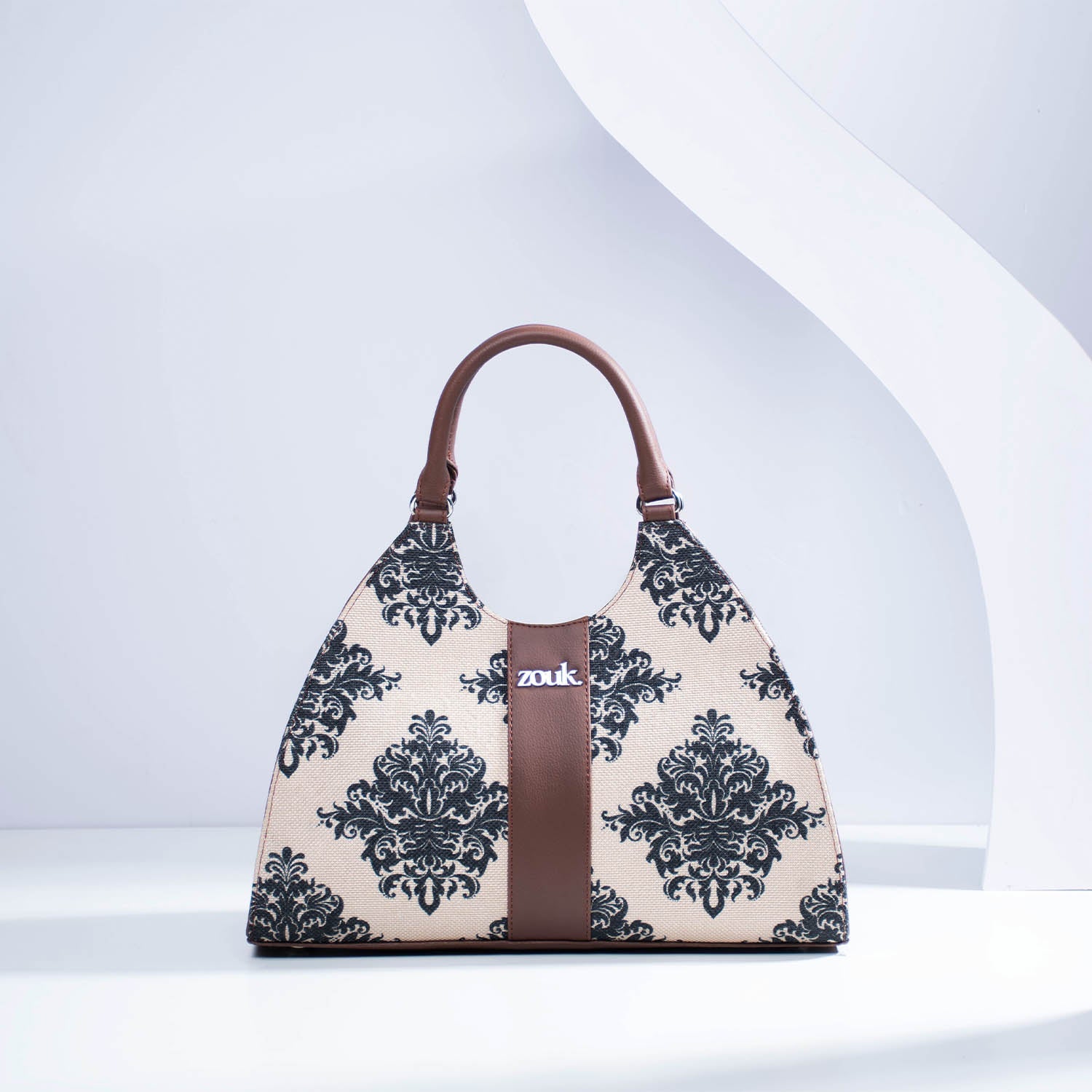 Konkona Statement Satchel Bag - Mughal Motif