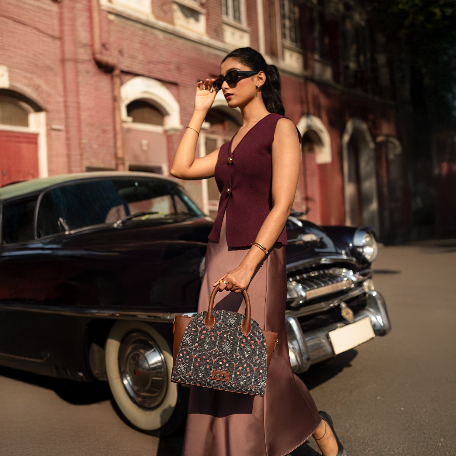 Konkona City Satchel Bag - Taj Guldasta