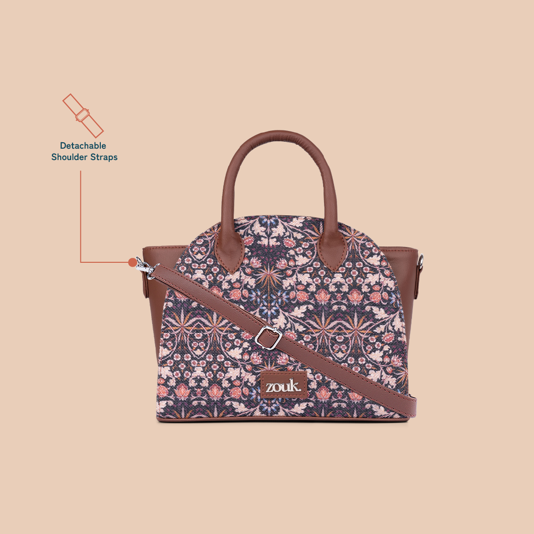 Konkona City Satchel Bag - Kashmir Blooms