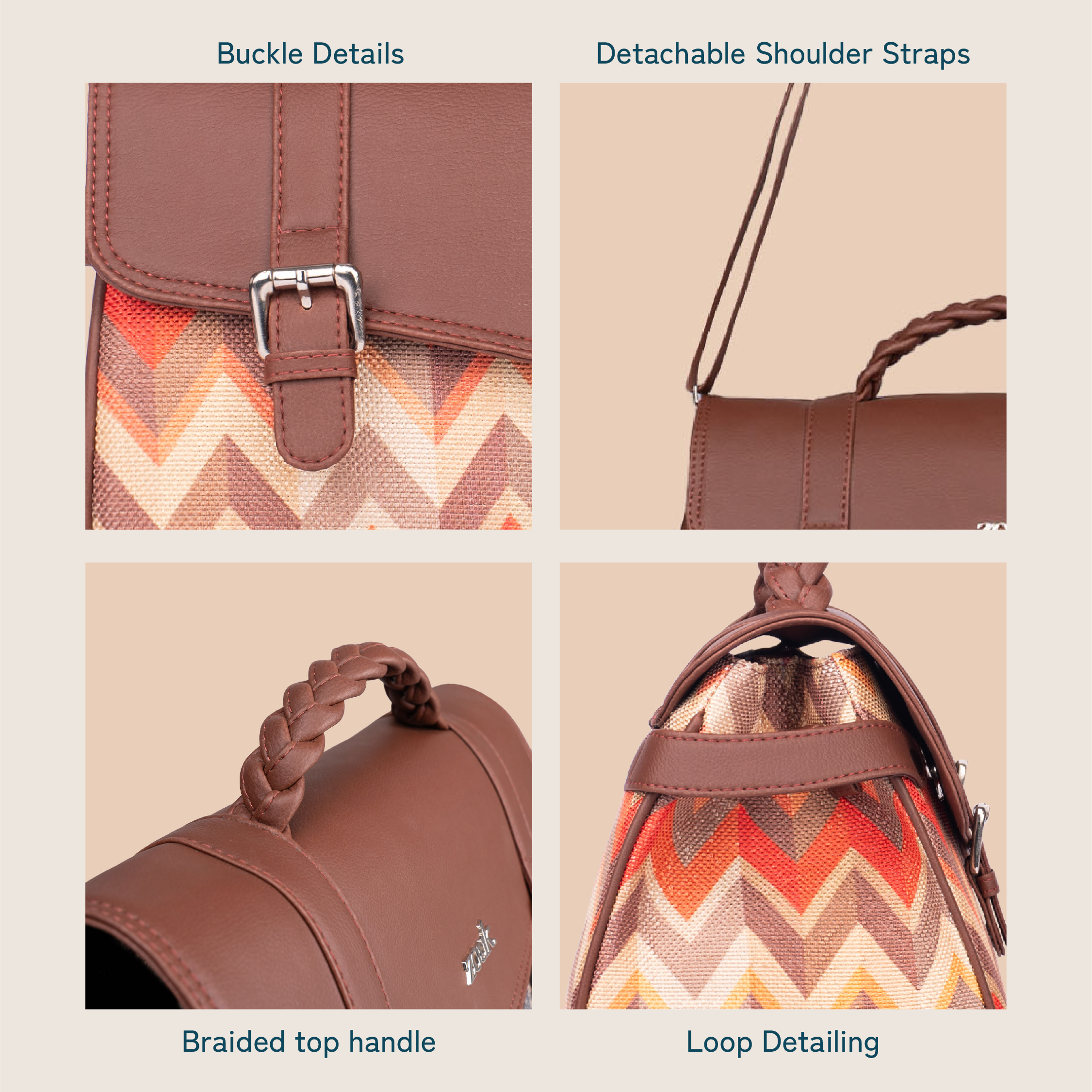 Konkona Heritage Satchel Bag - Tidal Wave