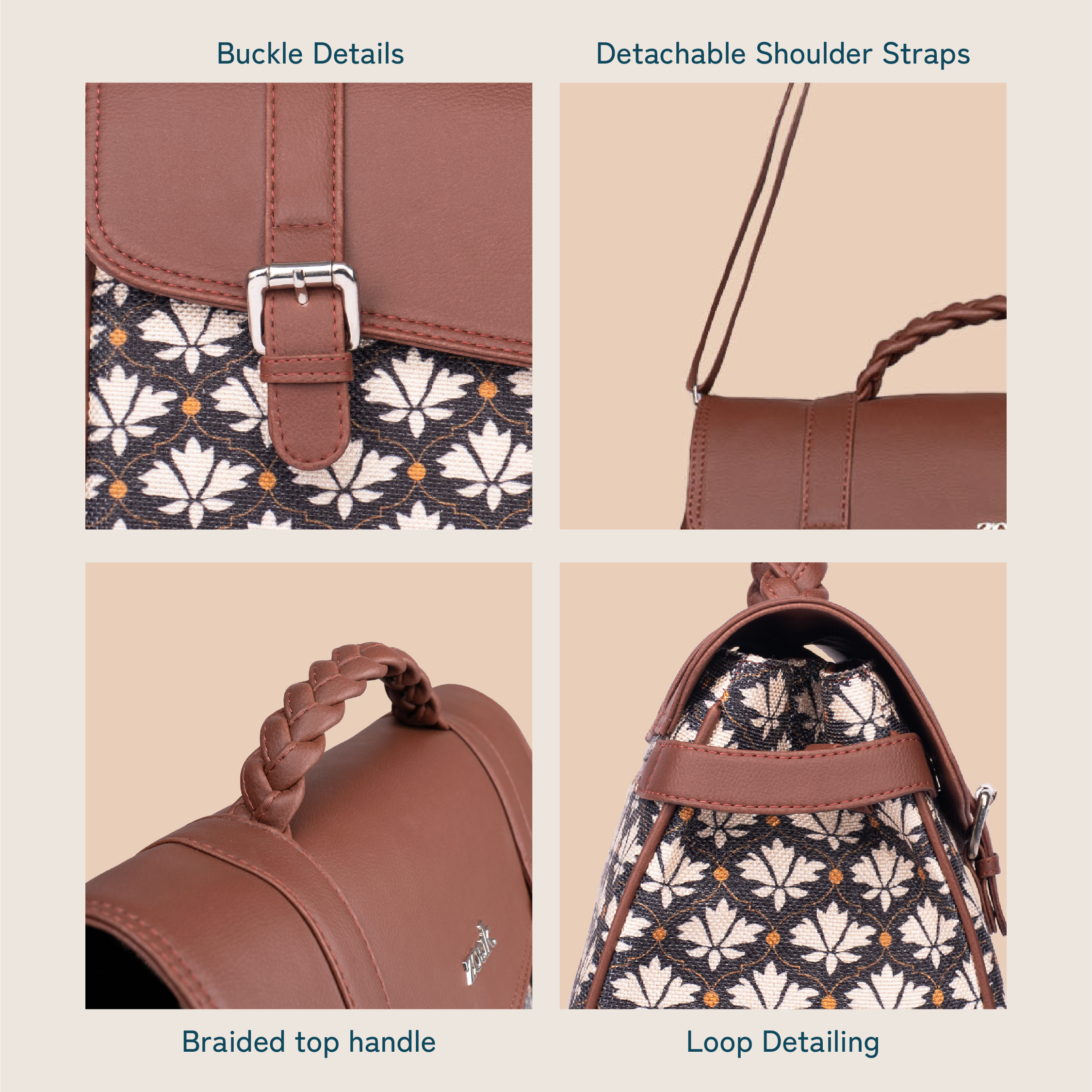 Konkona Heritage Satchel Bag - Bidri Kaiser