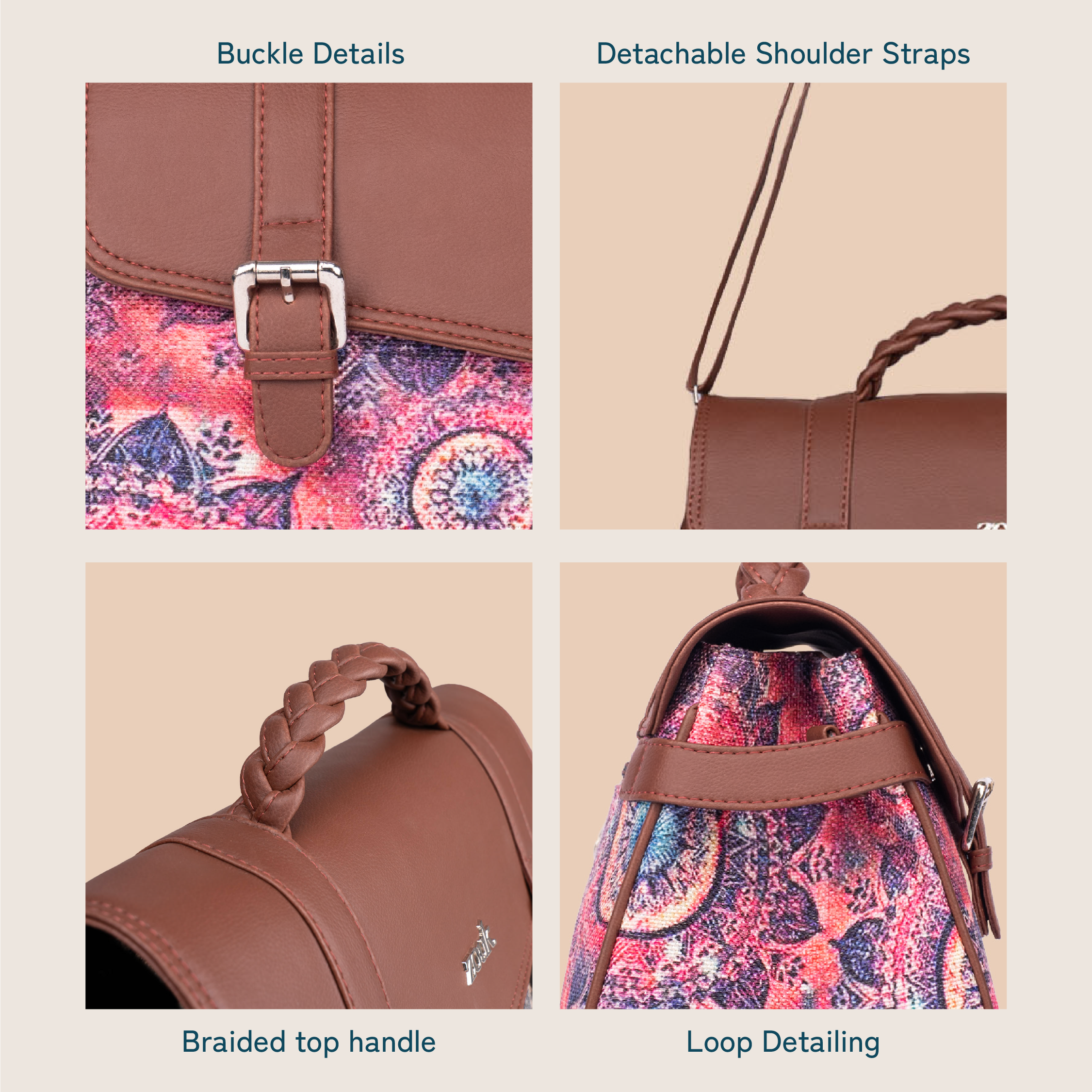 Konkona Heritage Satchel Bag - Space Chakra