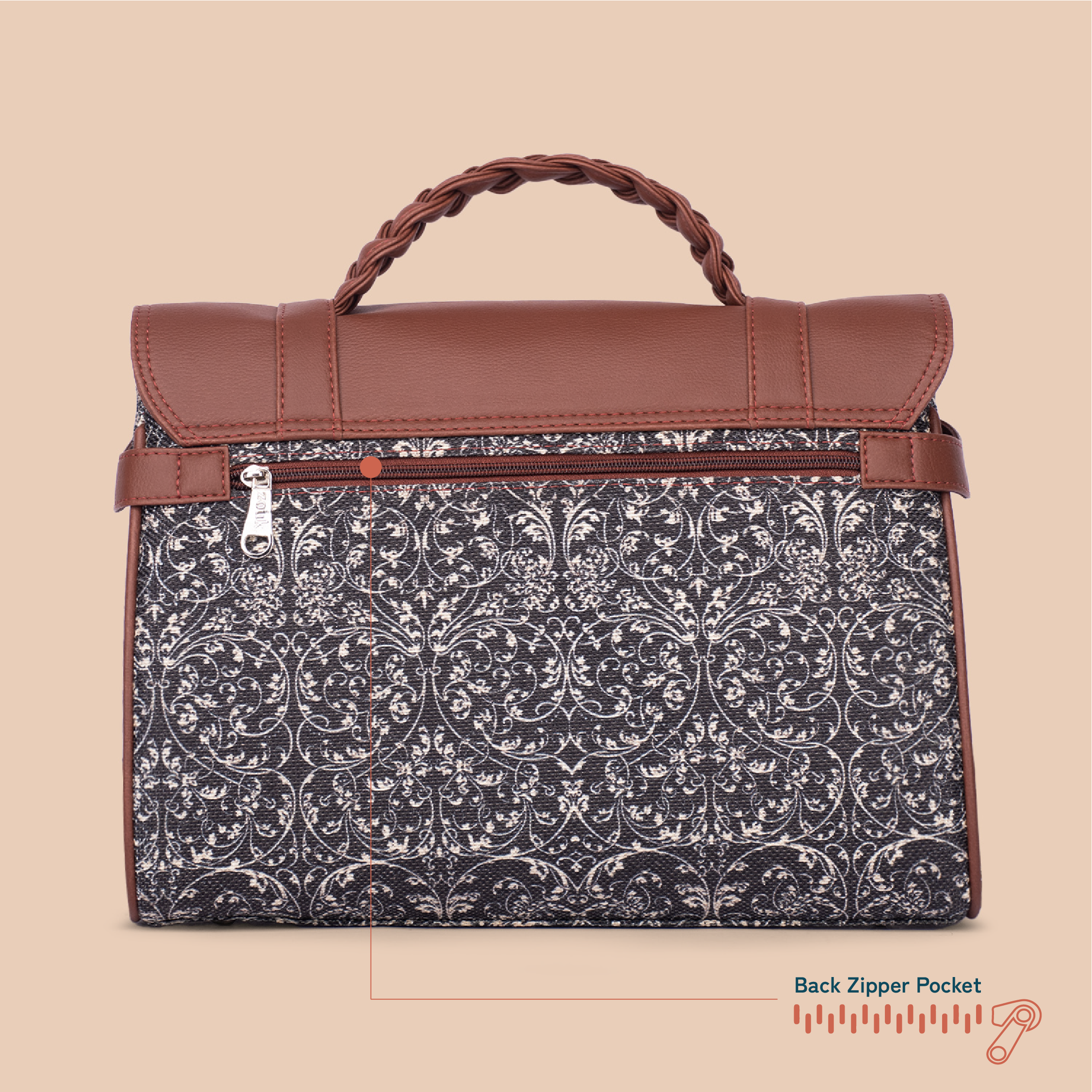 Konkona Heritage Satchel Bag - Lattice Lace