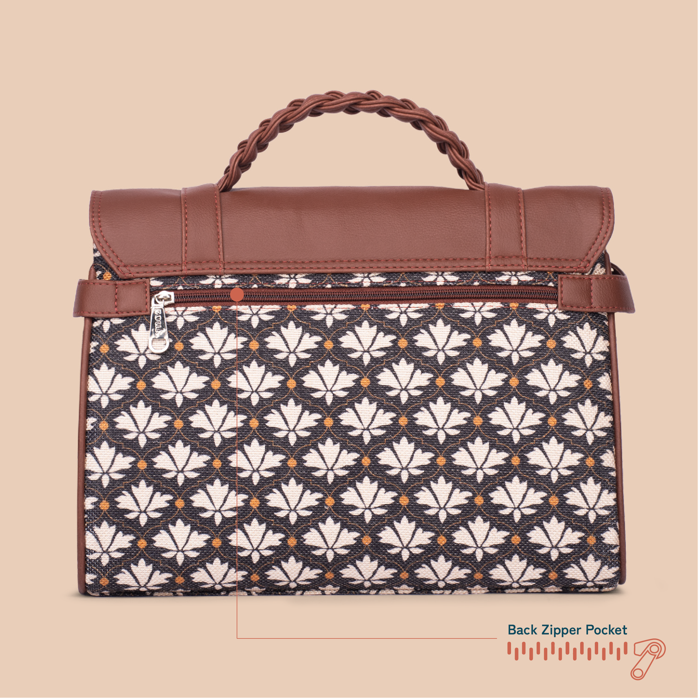 Konkona Heritage Satchel Bag - Bidri Kaiser