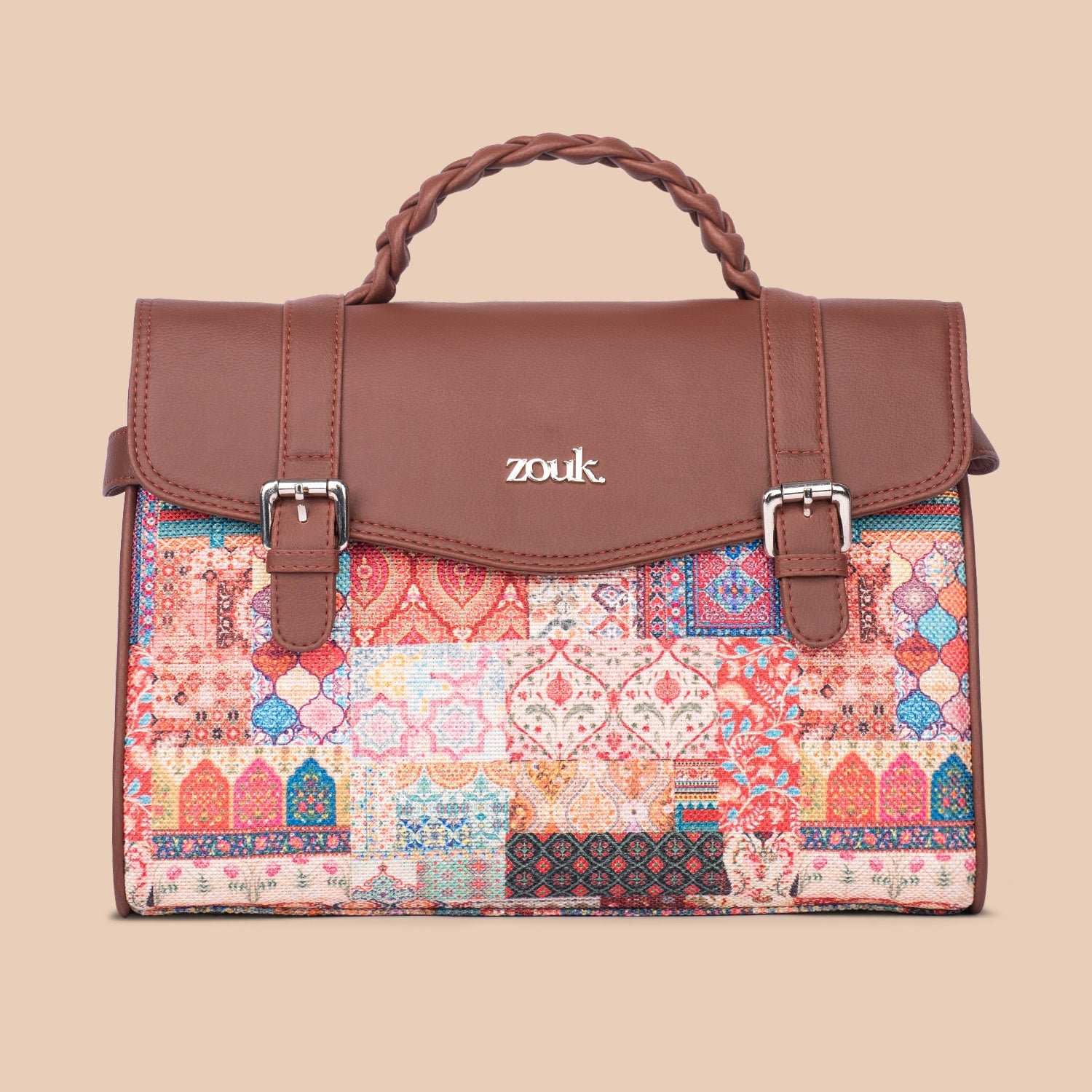 Konkona Heritage Satchel Bag - Kutch Gamthi
