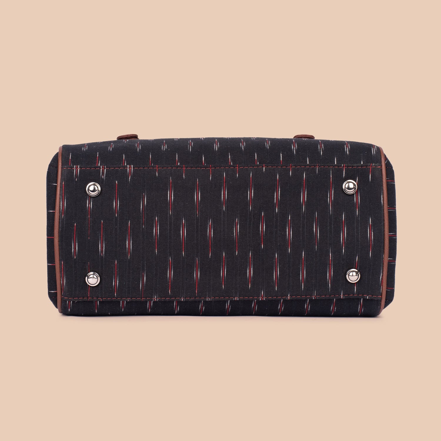 Konkona Heritage Satchel Bag - Ikat GreRed