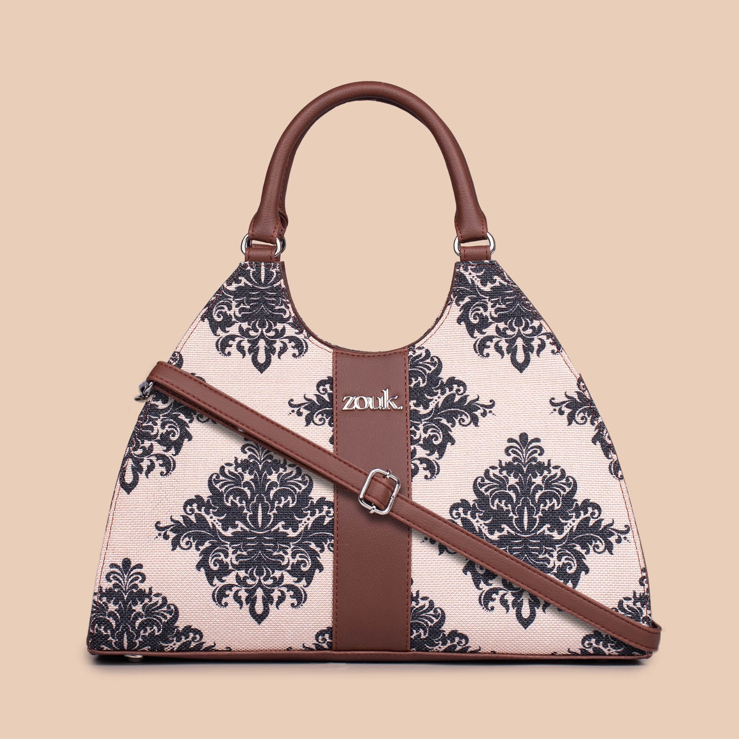Konkona Statement Satchel Bag - Mughal Motif