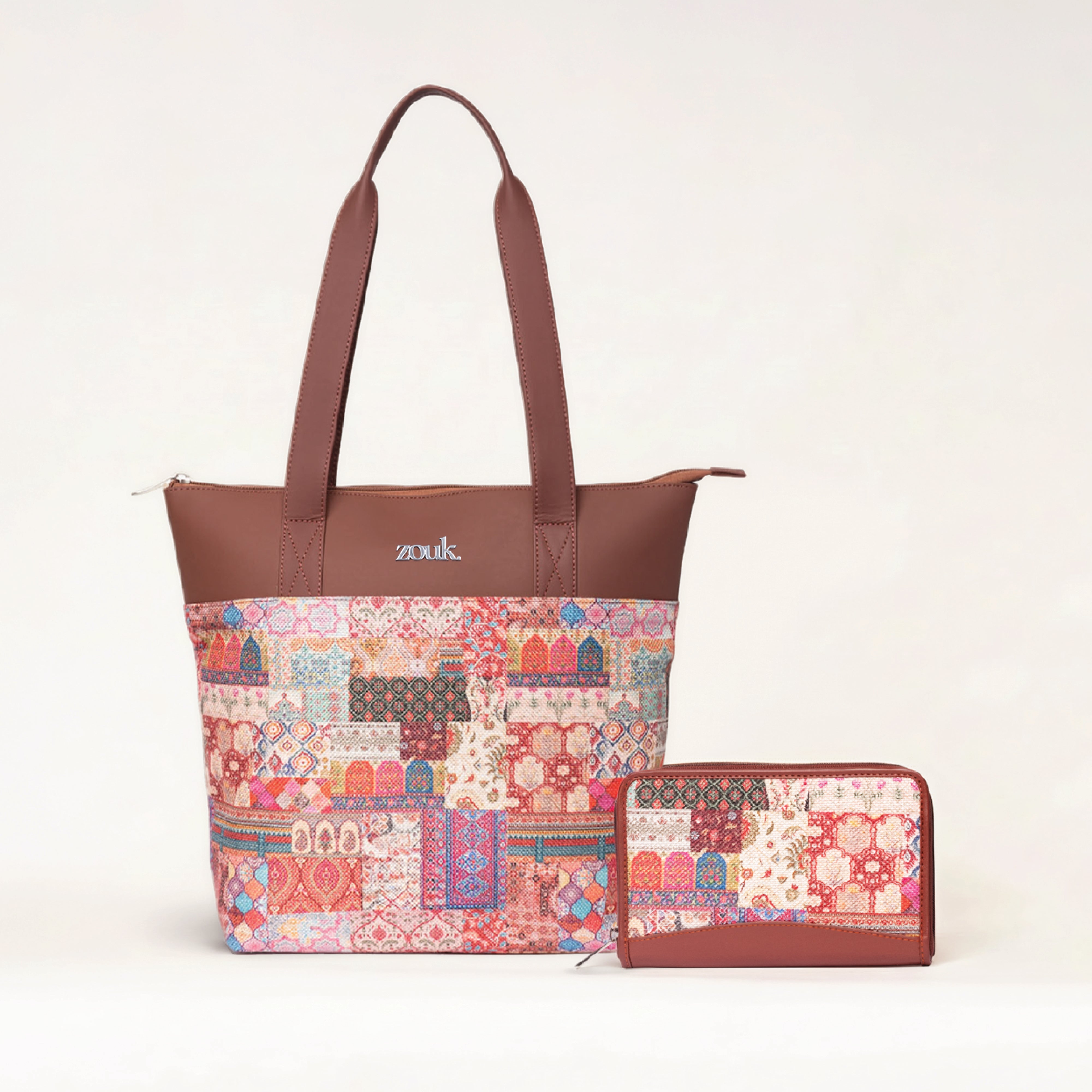 Kutch Gamthi Everyday Tote Bag & Chain Wallet Combo