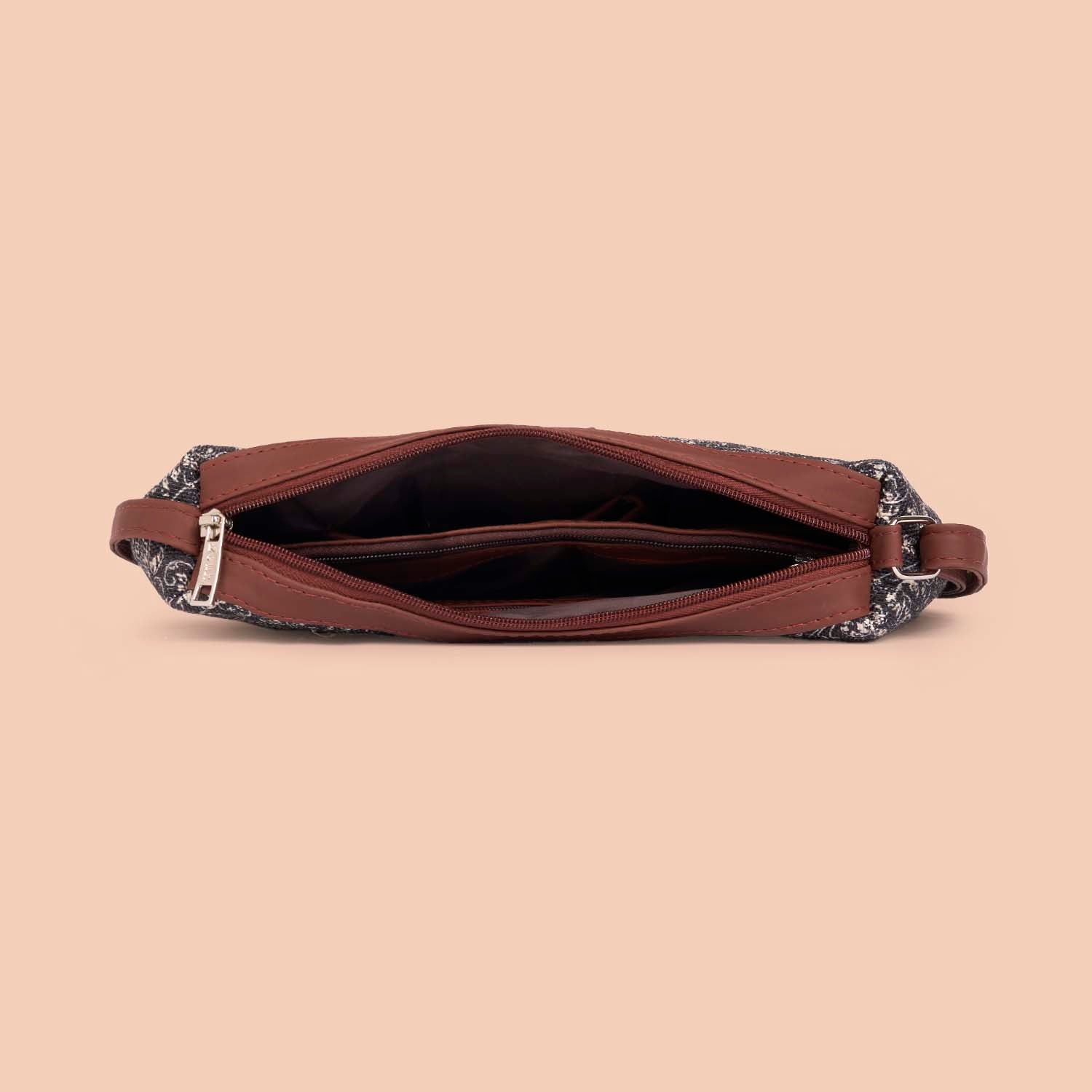 Lattice Lace Structured Shoulder Bag