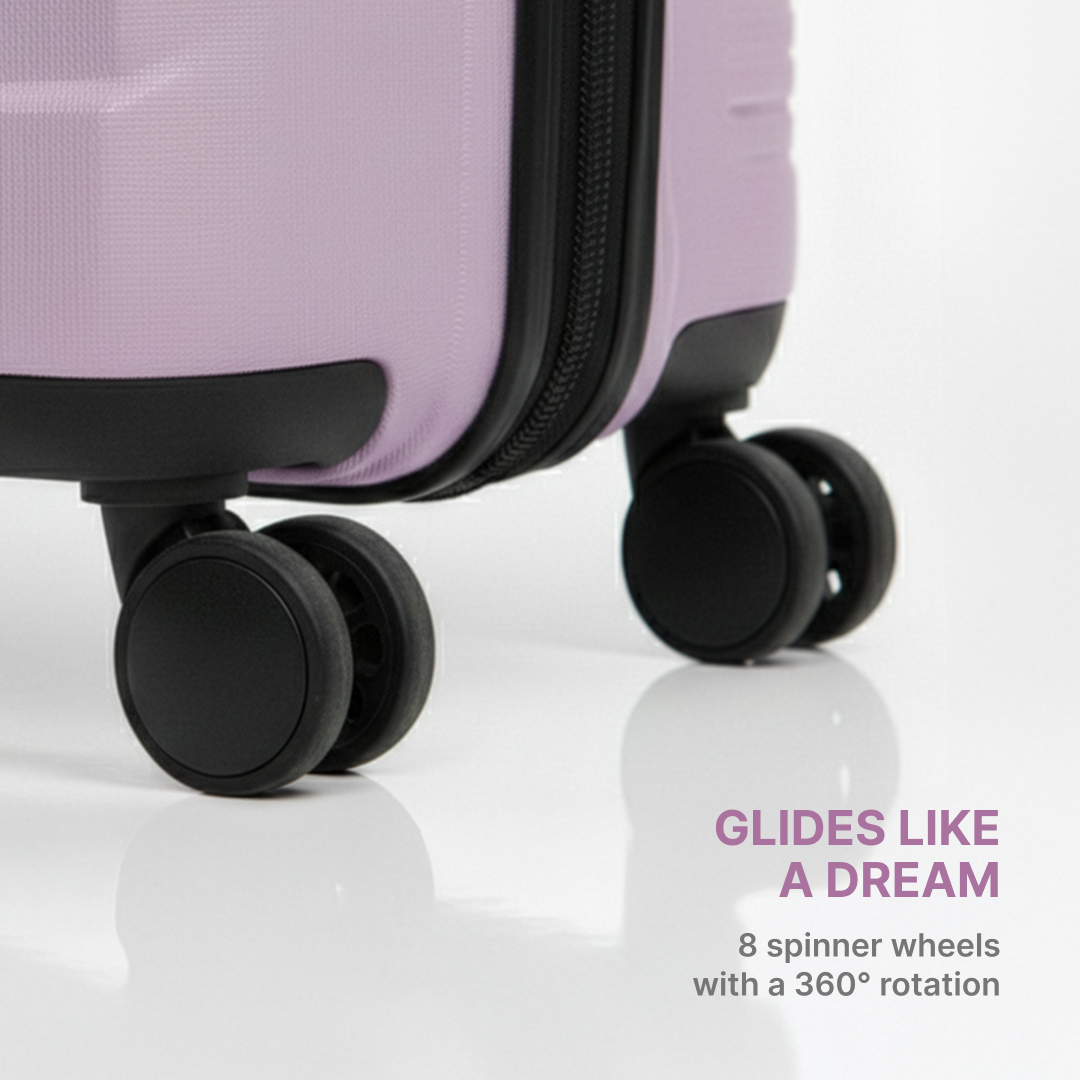 Lilac Aira Trolley Bag Combo (Cabin & Medium)