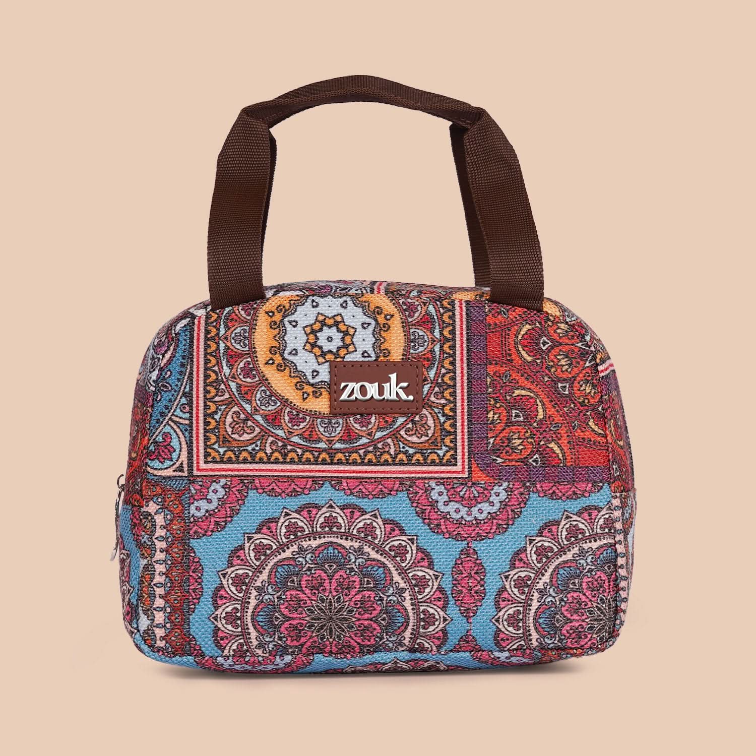Multicolor Mandala Print Lunch Bag