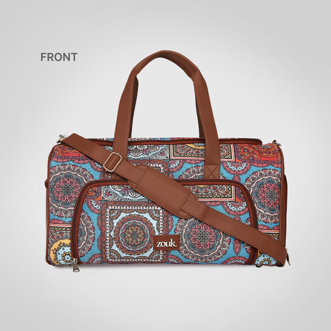 Multicolor Mandala Print Weekender Duffel Bag