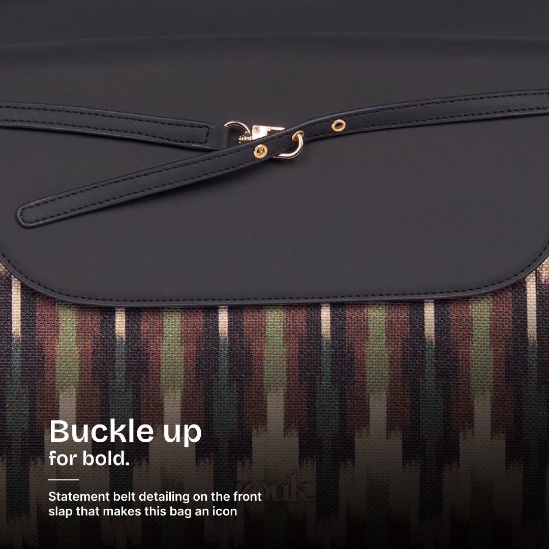 Cuttack Stripes Maven Office Handbag (Black)