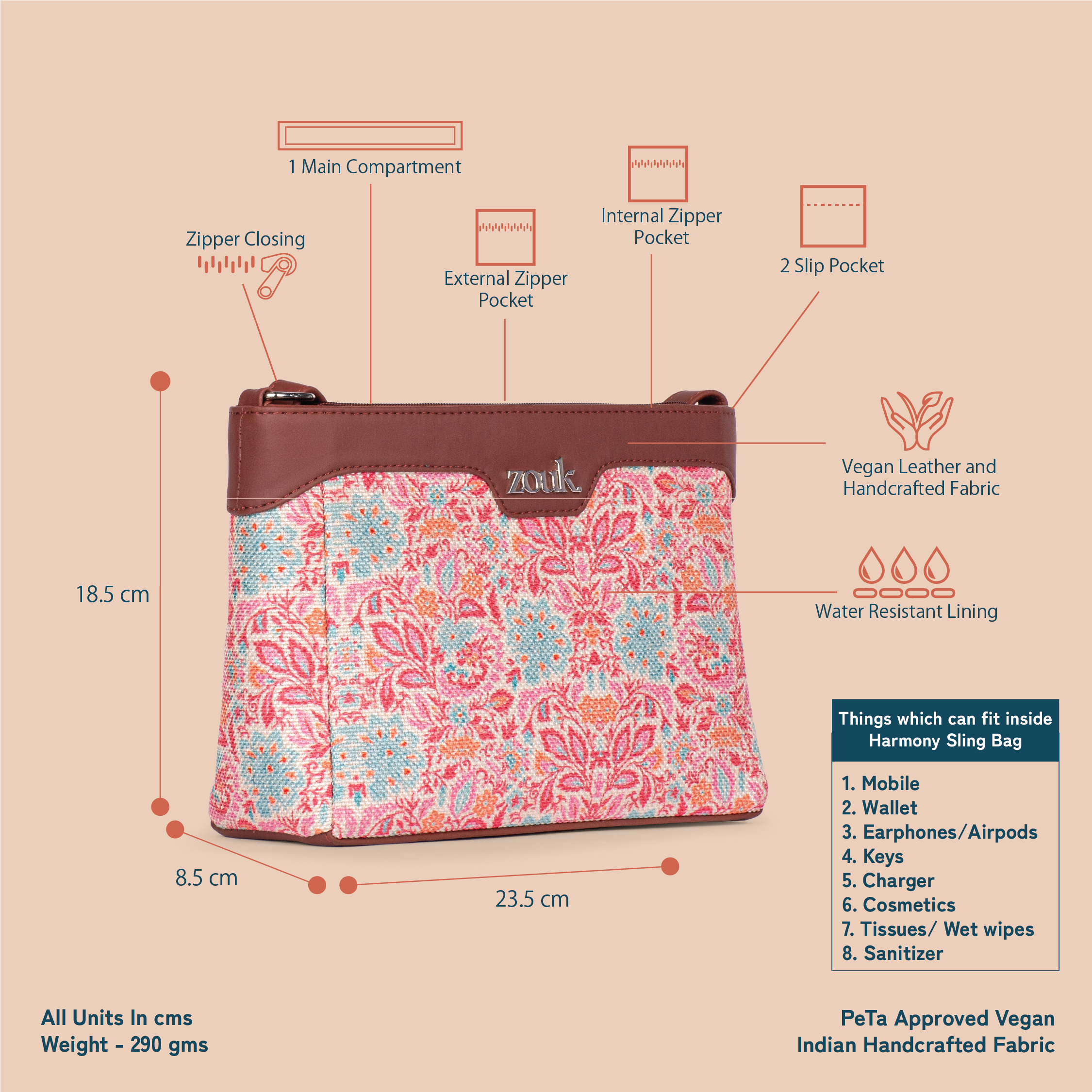 Mangalore Blossoms Harmony Sling Bag
