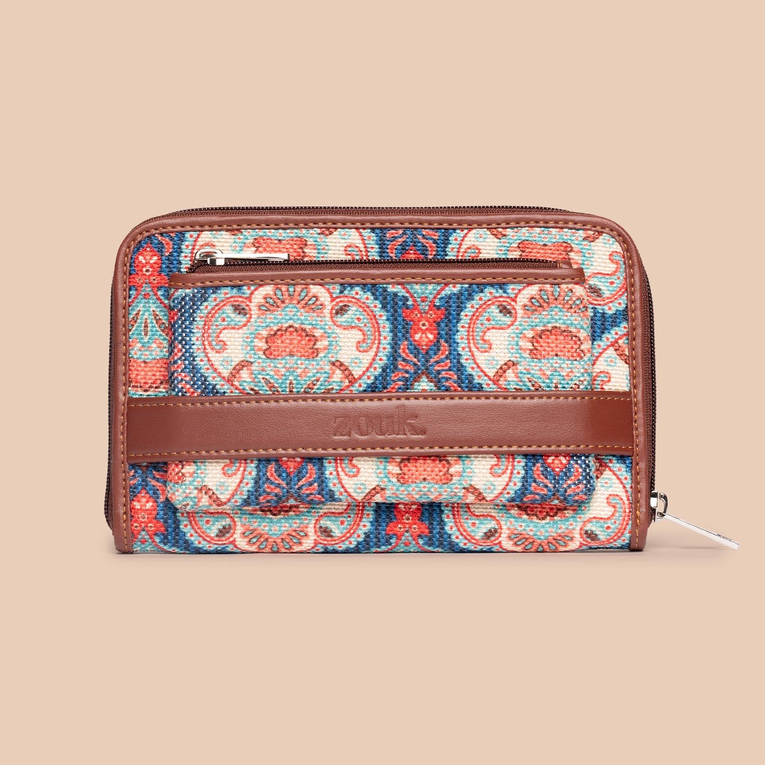 Kovil Blue Classic Zipper Wallet