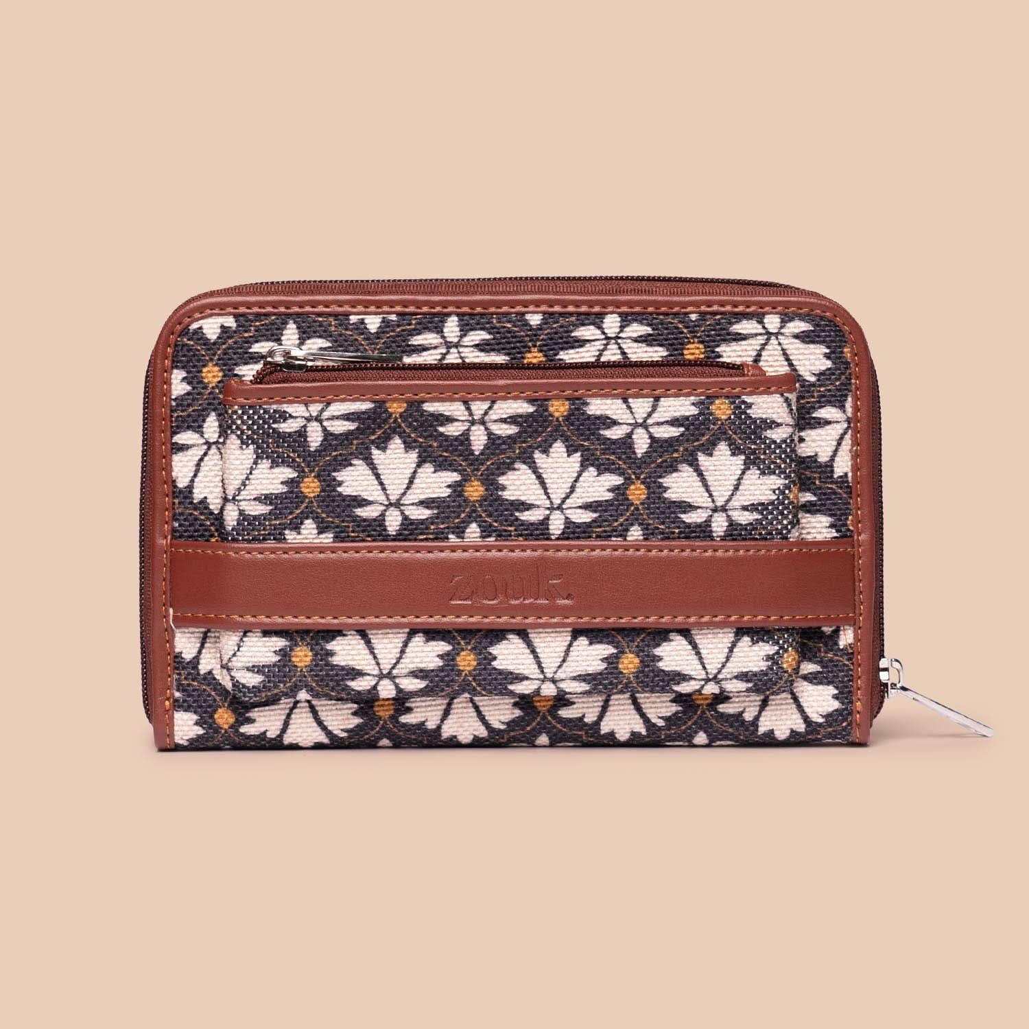 Bidri Kaiser - Women's Office Bag & Classic Zipper Wallet Combo