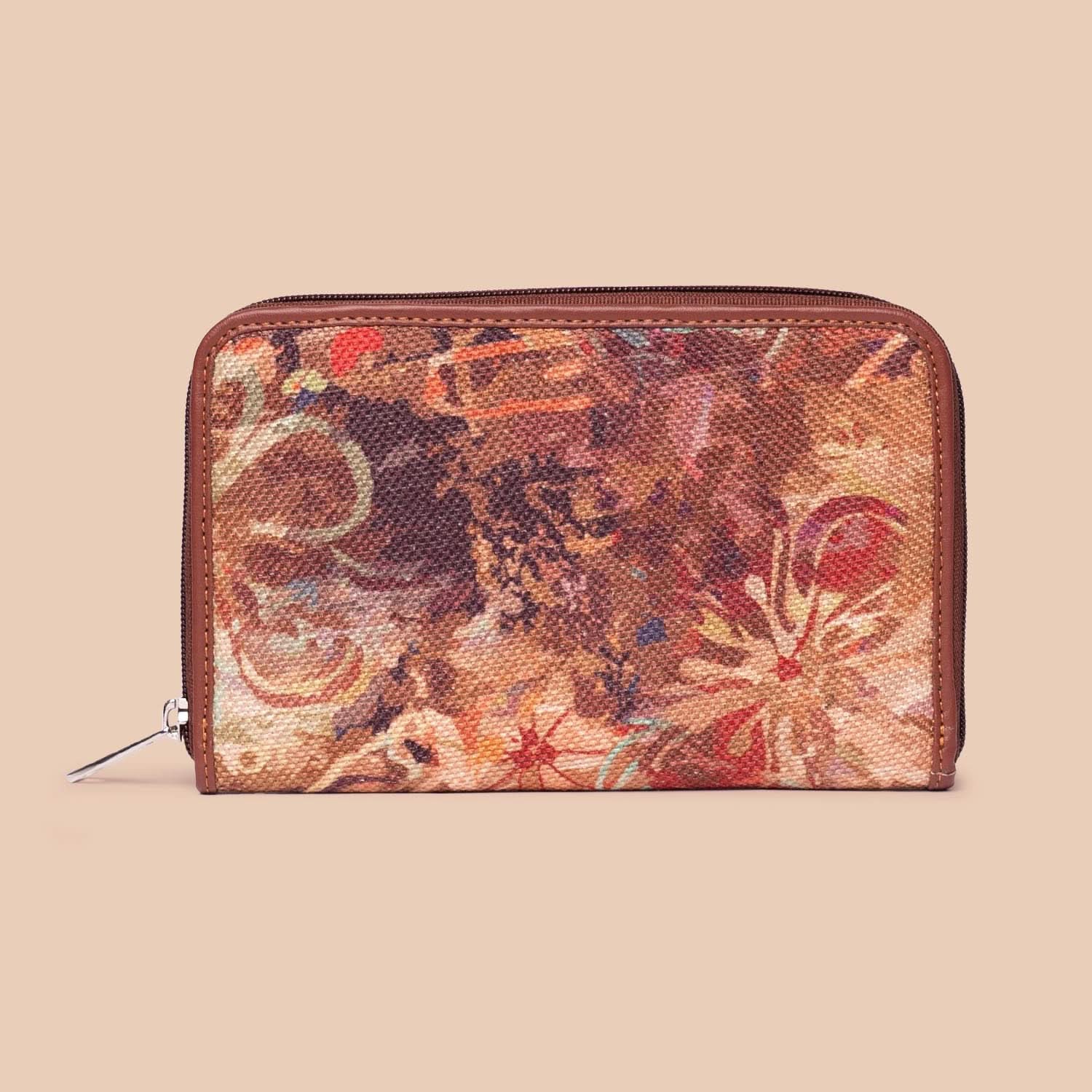 Paisley Print & FloLov - Women's Office Bag & Classic Zipper Wallet Combo