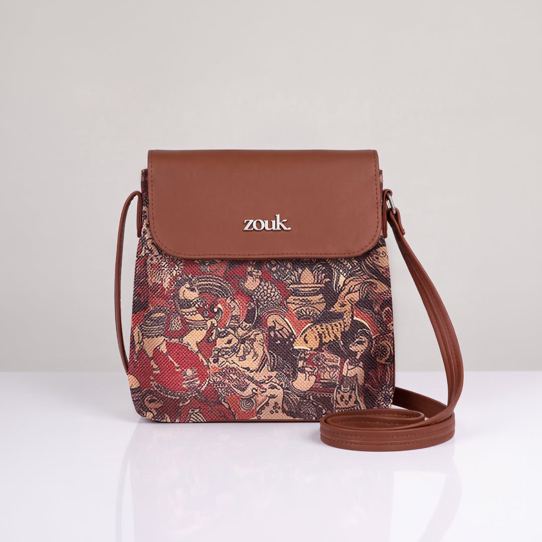 Masuli Murals Flap Sling Bag