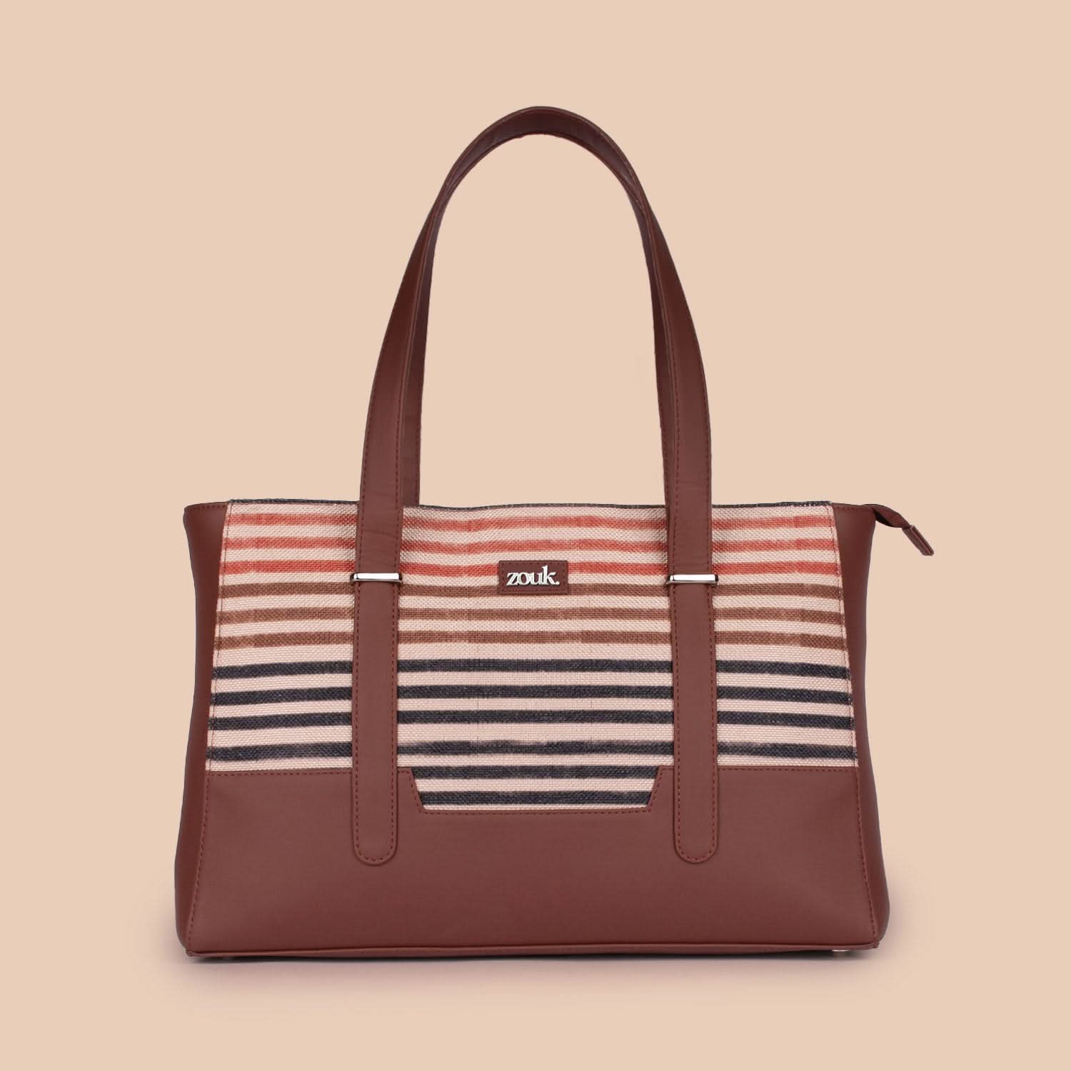 Zouk Qutub Stripes Maya Multitasker Tote Bag