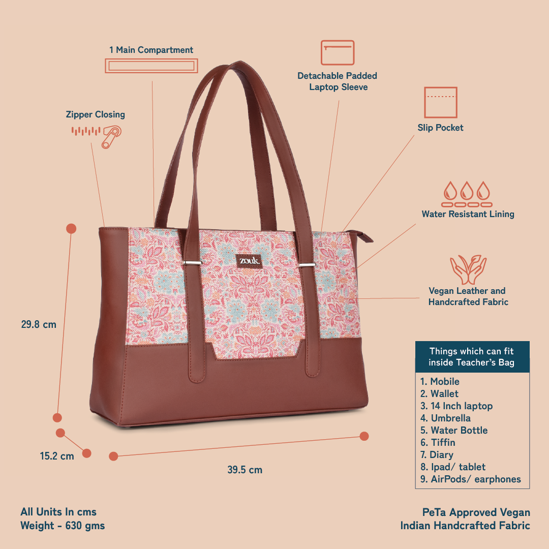 Zouk Mangalore Blossoms Maya Multitasker Tote Bag