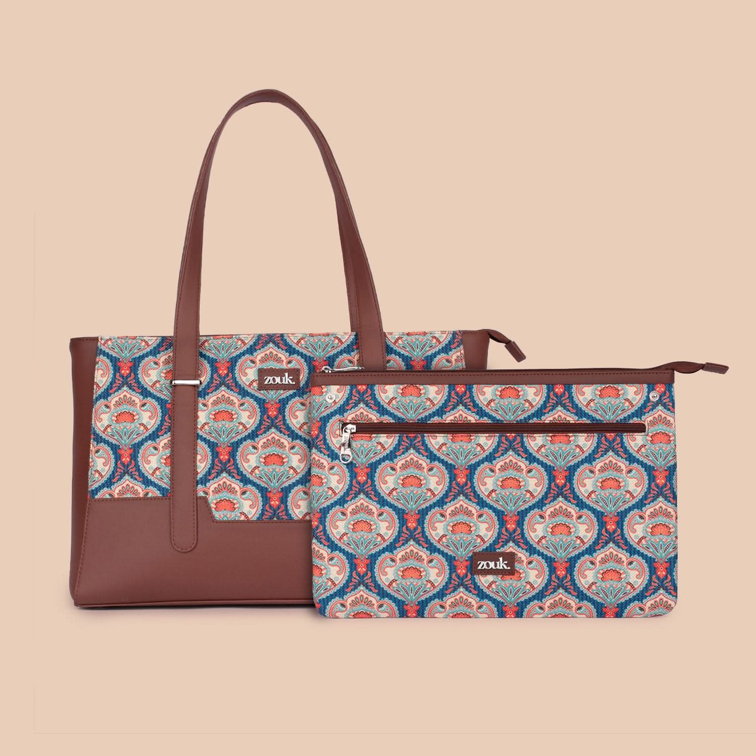 Zouk Kovil Blue Maya Multitasker Tote Bag