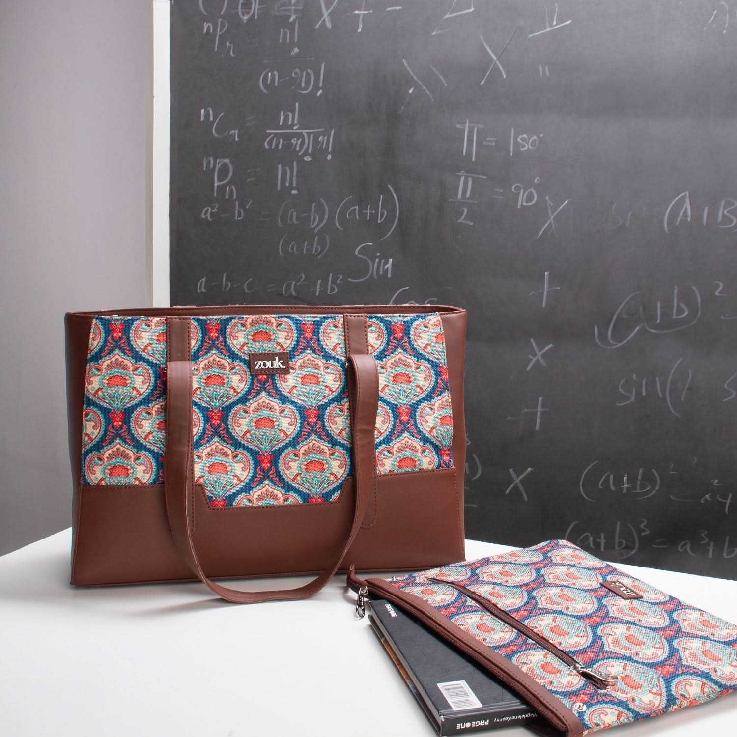 Zouk Kovil Blue Maya Multitasker Tote Bag